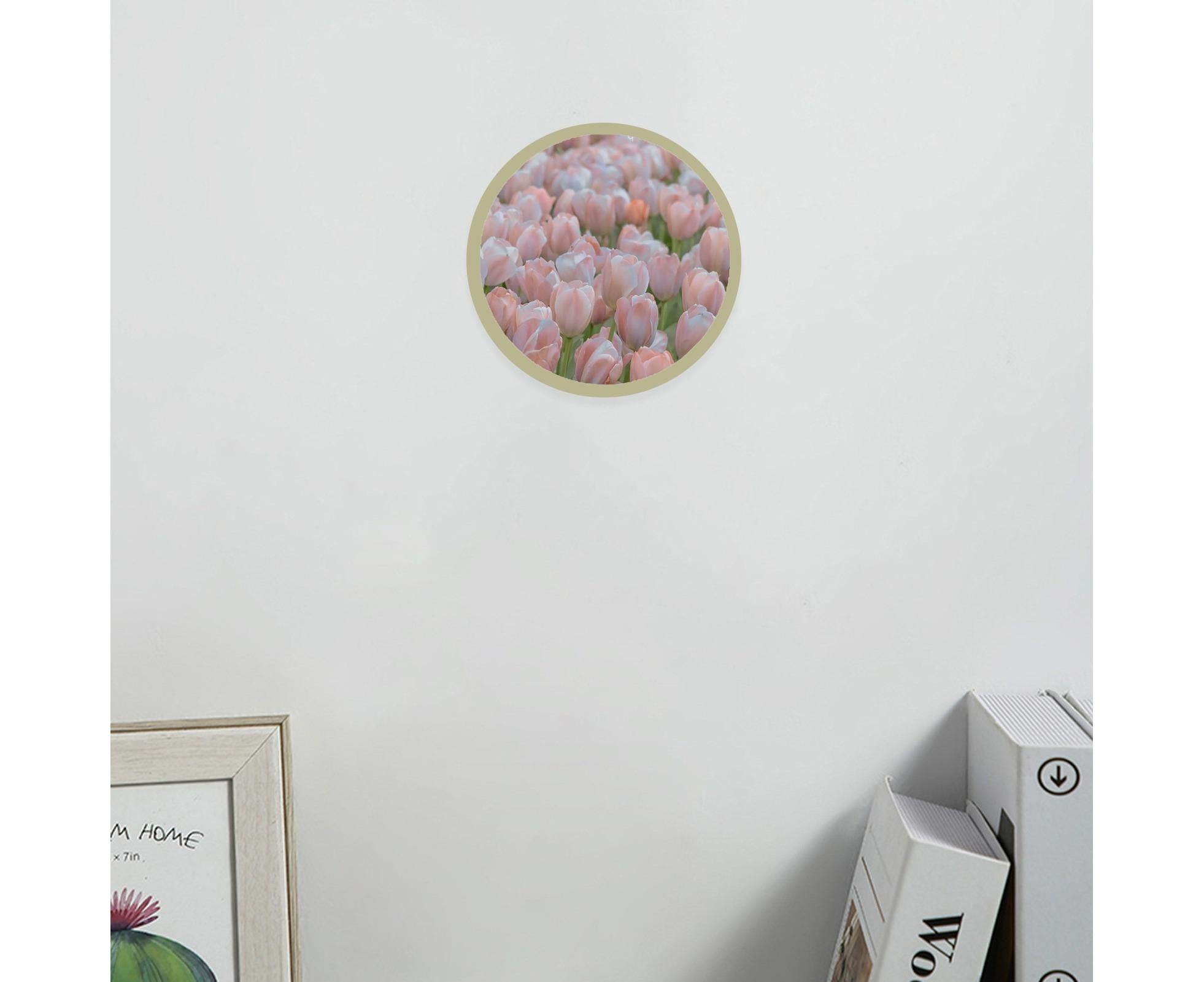 6inch Photo Frame Smooth Surface Fine Workmanship Round Wall Mounted Picture Storage Holder Home Supply - Golden - Image 6