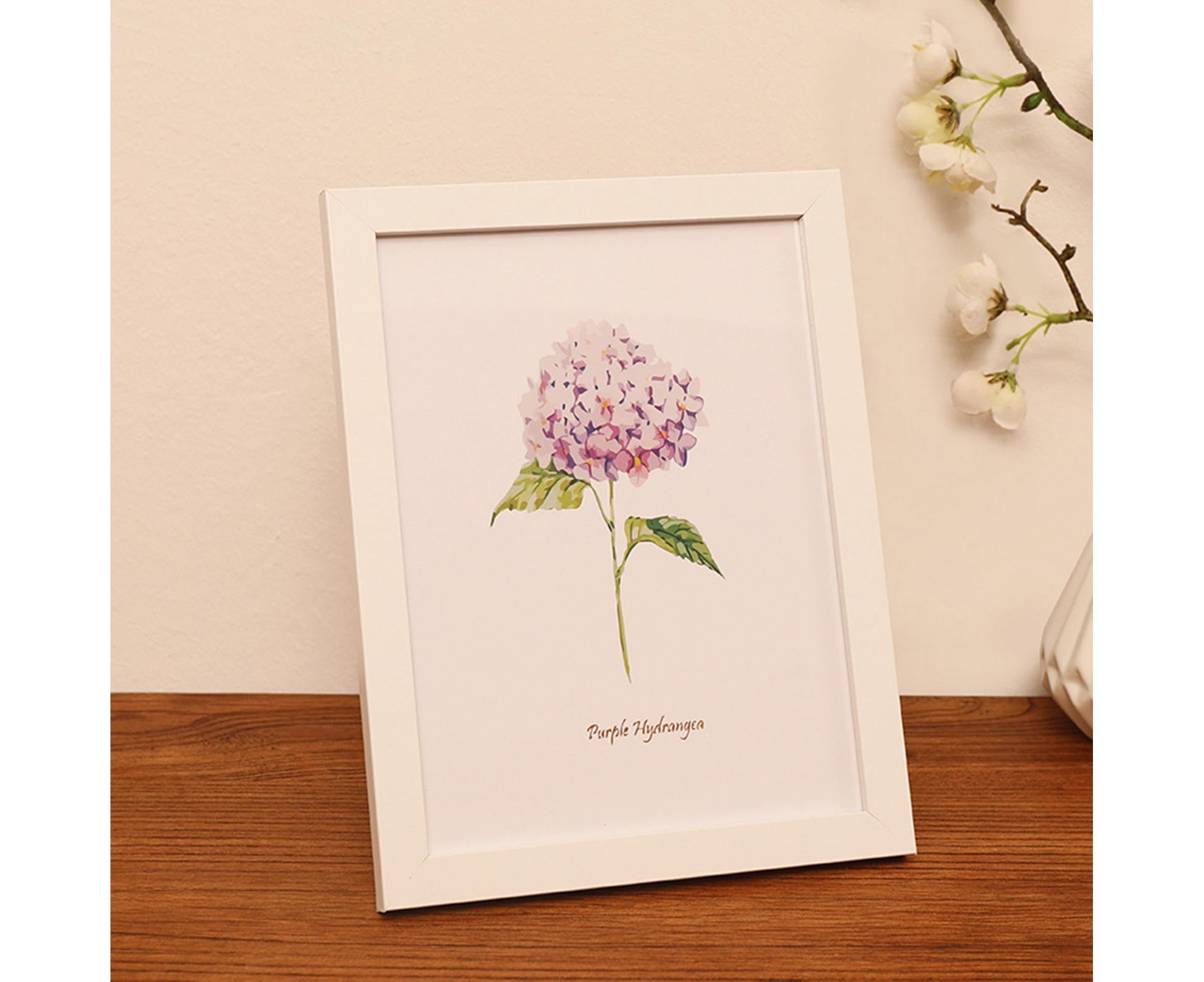 8/10-Inch Wooden Photo Frame High Clarity Glass Back Support Modern Heavy Duty Desktop Picture Display Decorative Frame Home Supplies - White 8inch - Image 3