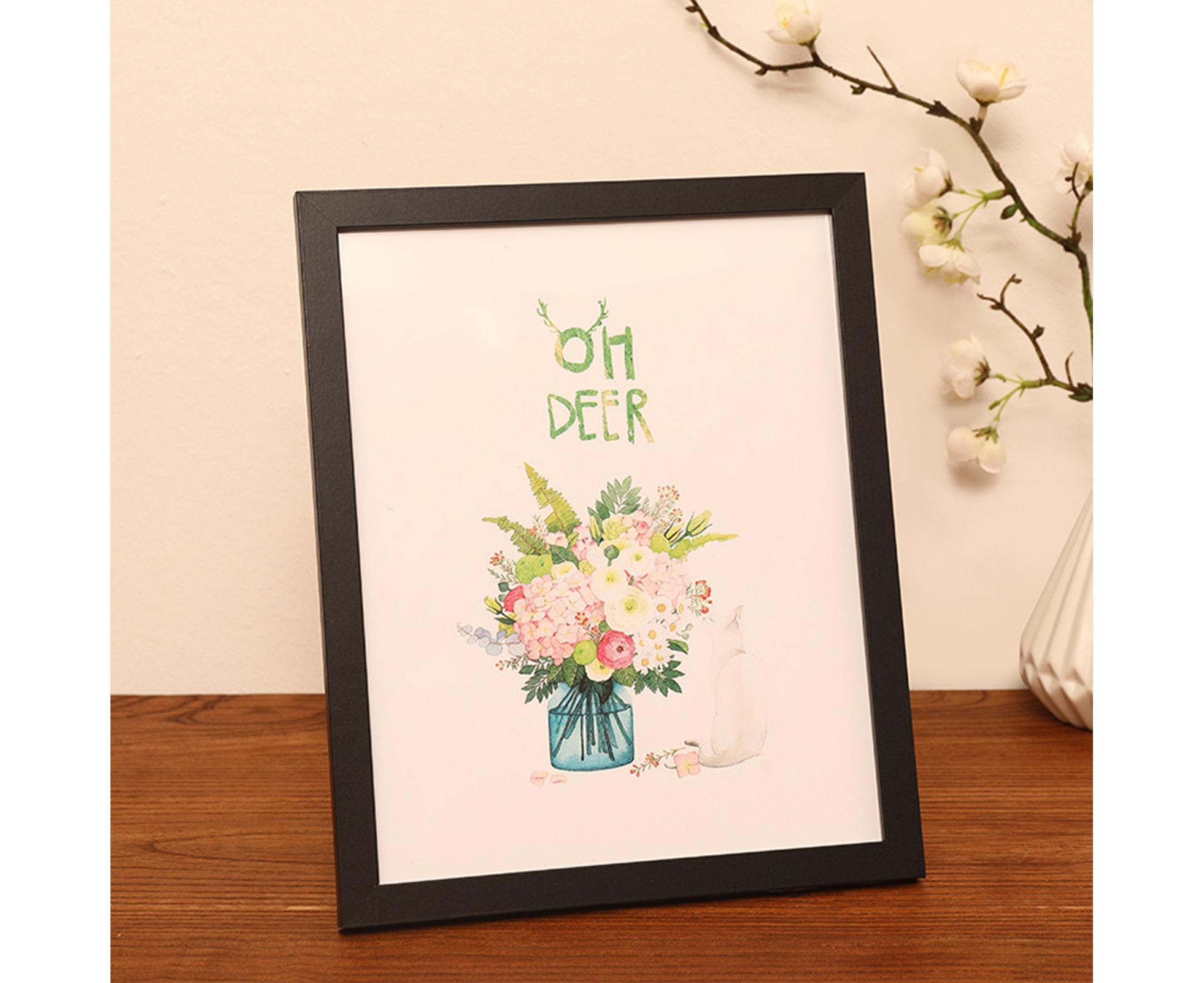8/10-Inch Wooden Photo Frame High Clarity Glass Back Support Modern Heavy Duty Desktop Picture Display Decorative Frame Home Supplieslack 10inch - Image 7