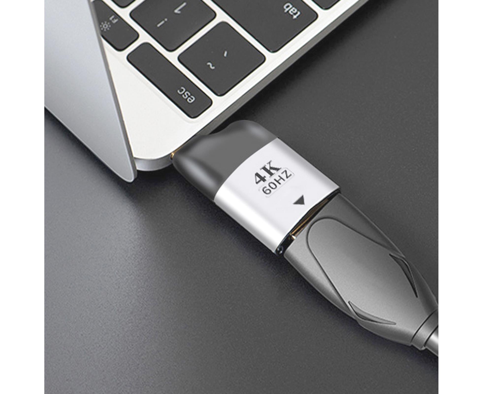 Compatible USB Type C to HDMI-compatible Cable 4K 60HZ Converter Adapter for Thunderbolt 3 - Grey - Image 3