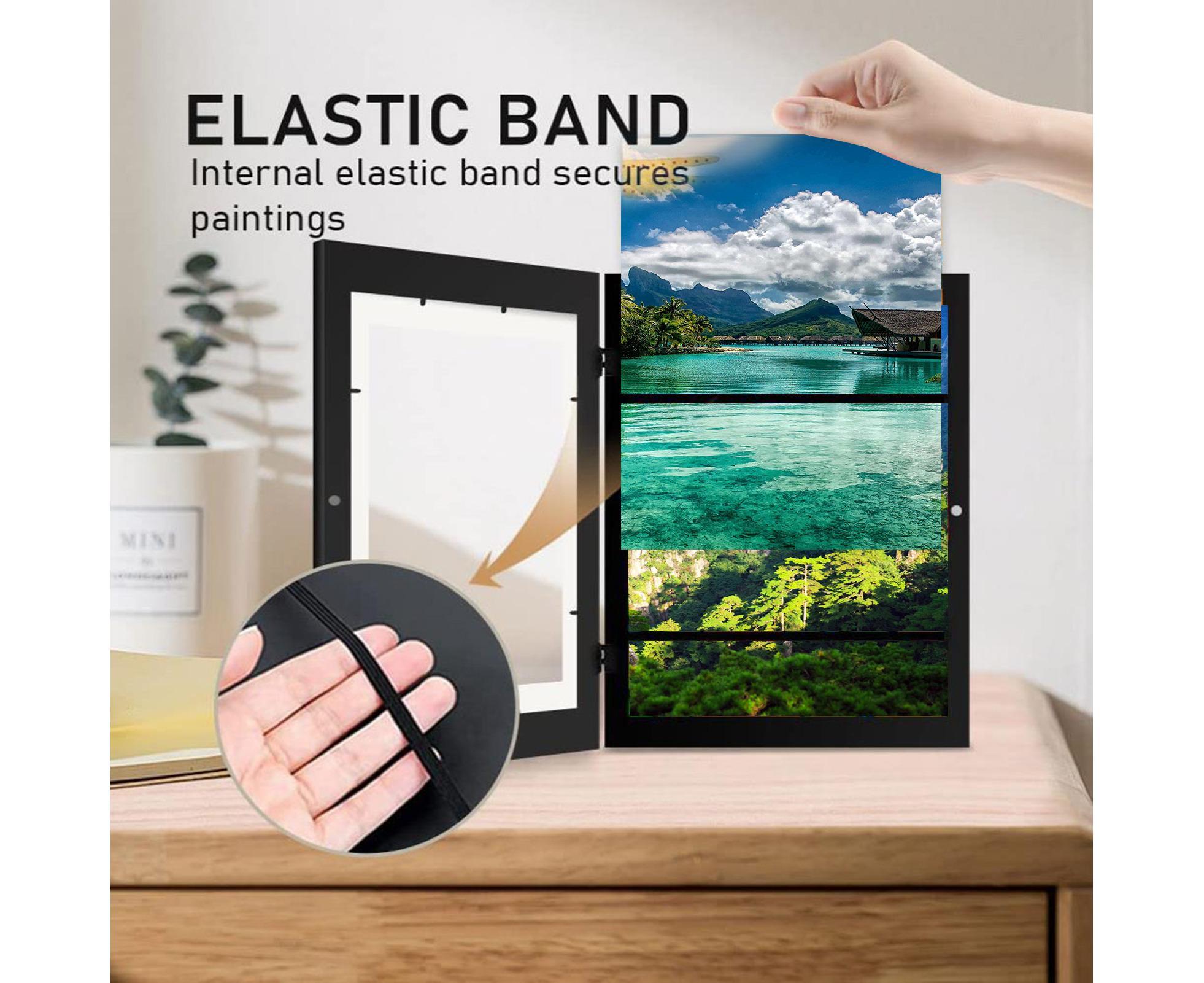 babies Art Frame Front Opening Changeable Wood grip Seal Picture Photo Display Storage Frame Home Supplieslack - Image 5