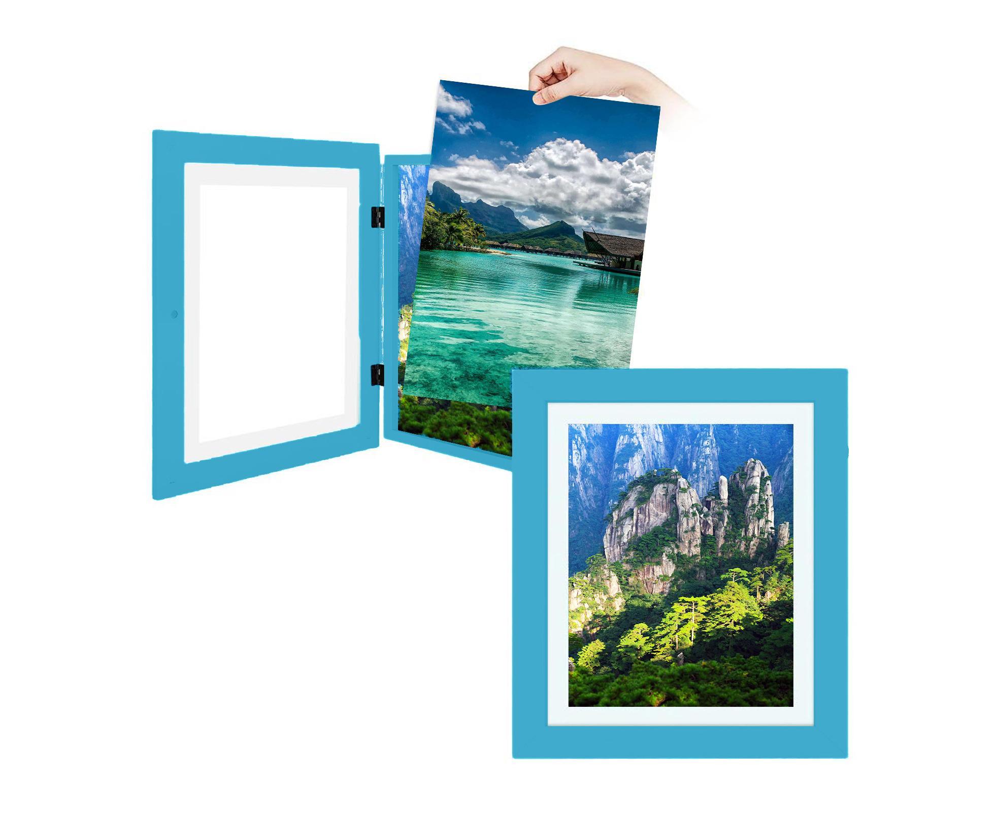 babies Art Frame Front Opening Changeable Wood grip Seal Picture Photo Display Storage Frame Home Supplieslue - Image 3