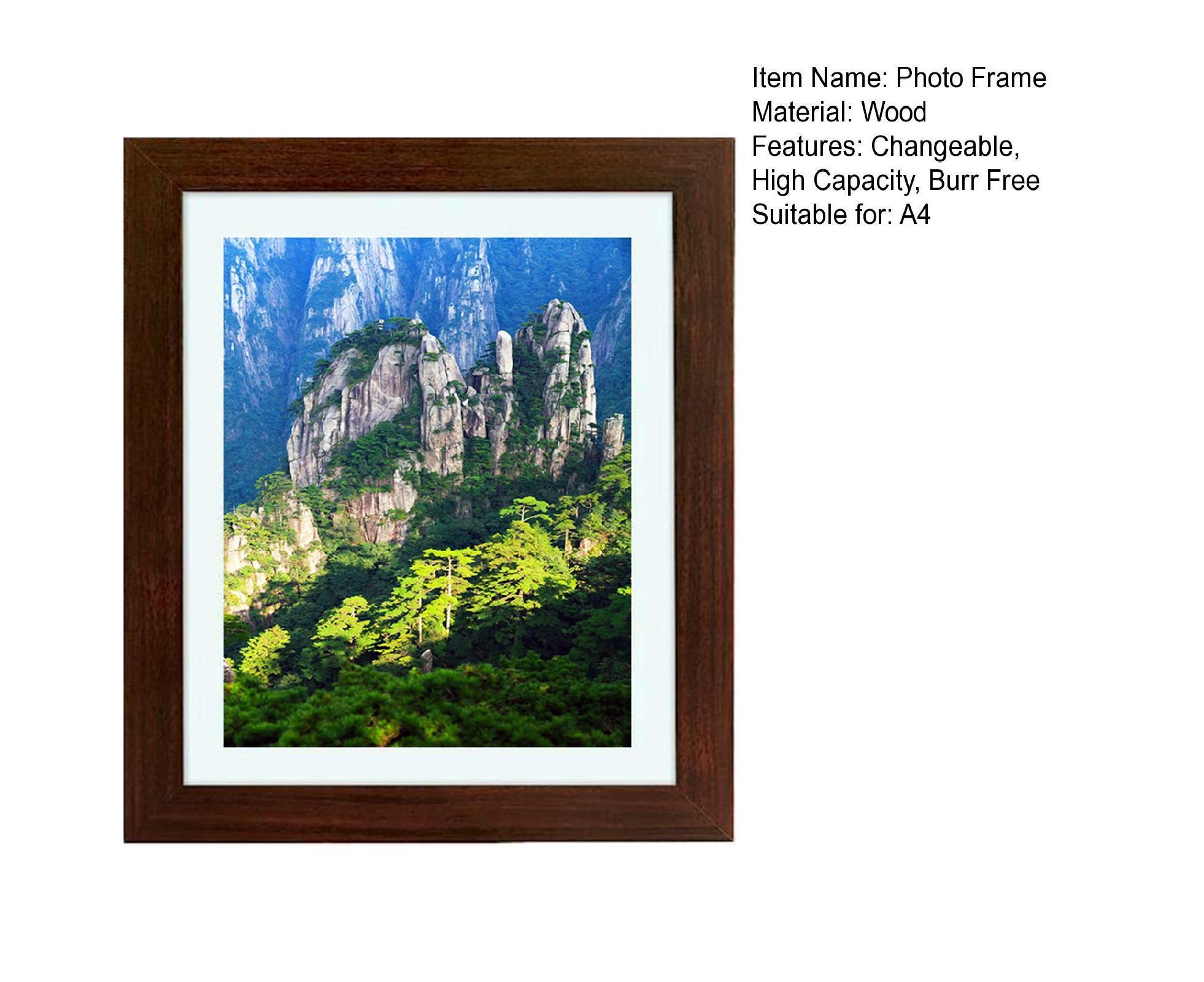 babies Art Frame Front Opening Changeable Wood grip Seal Picture Photo Display Storage Frame Home Suppliesrown - Image 4