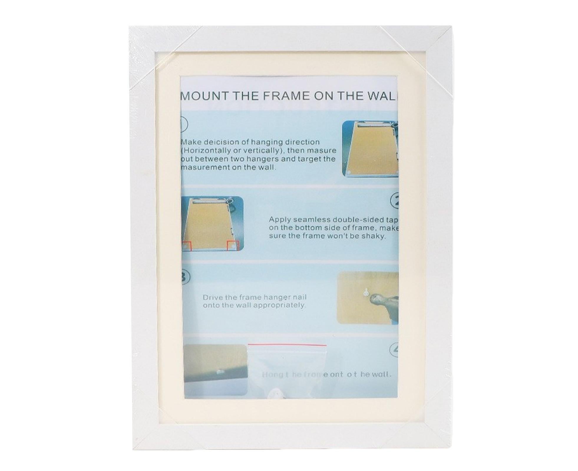 babies Artwork Frame Front Opening Picture Frame High Strength Easy Installation Artwork Craft Photo Frame Hanging Wall Decor - White - Image 1
