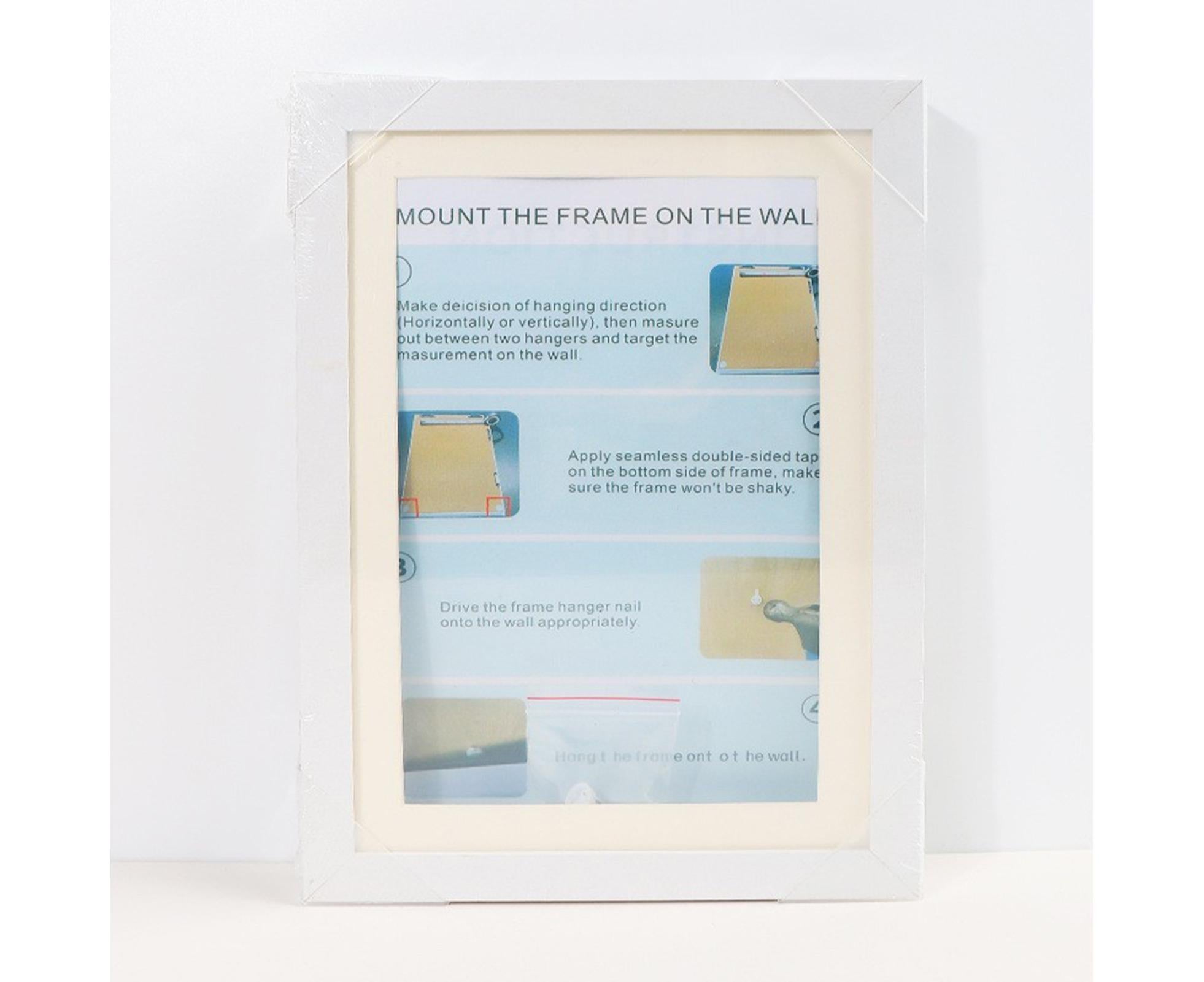 babies Artwork Frame Front Opening Picture Frame High Strength Easy Installation Artwork Craft Photo Frame Hanging Wall Decor - White - Image 5