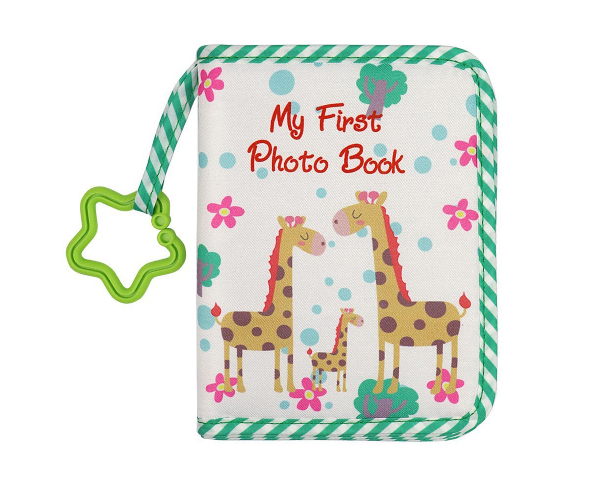 babies Photo Album Promote Brain Development Create Lasting Memories Soft Cloth Photo Book for babiess - Green - Image 1