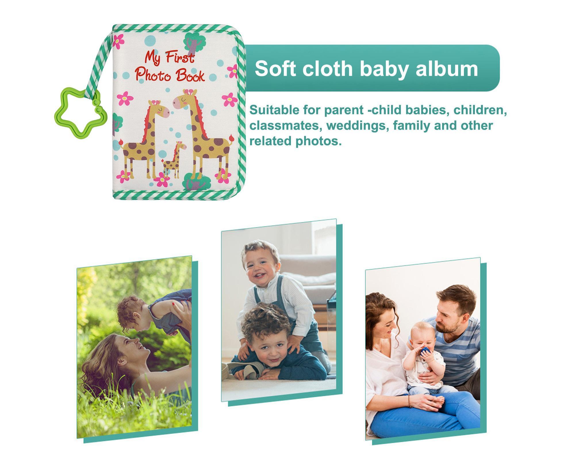 babies Photo Album Promote Brain Development Create Lasting Memories Soft Cloth Photo Book for babiess - Green - Image 4