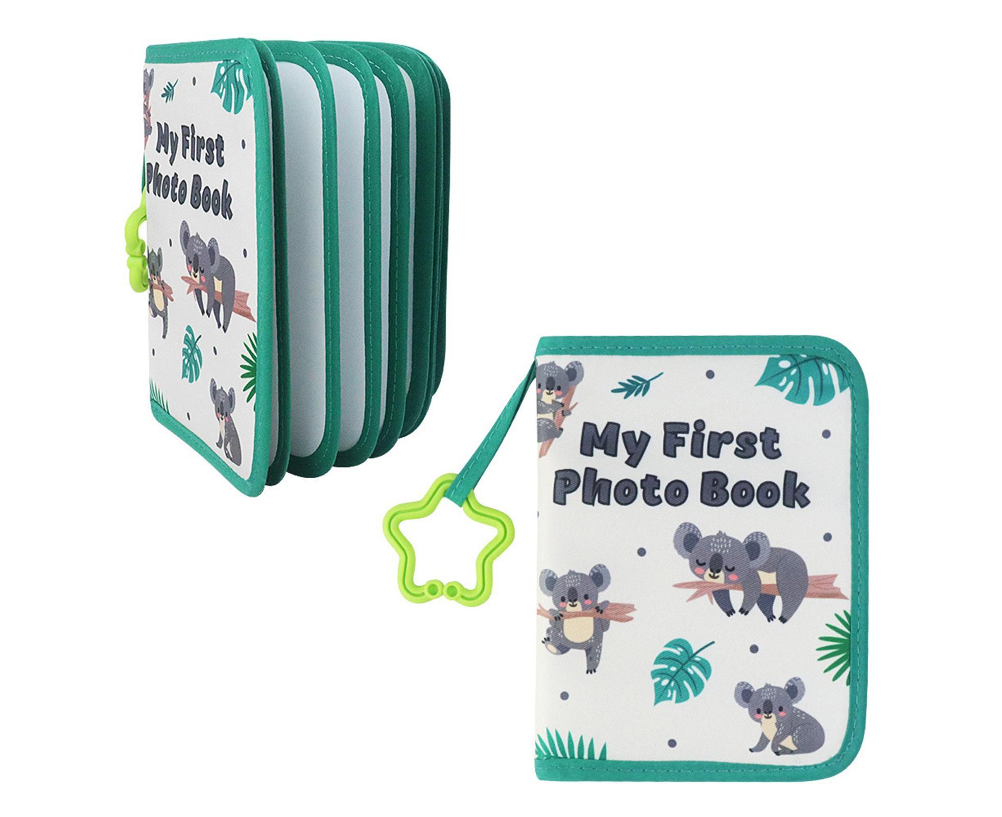 babies Photo Album Promote Brain Development Create Lasting Memories Soft Cloth Photo Book for babiess - Light Green - Image 7