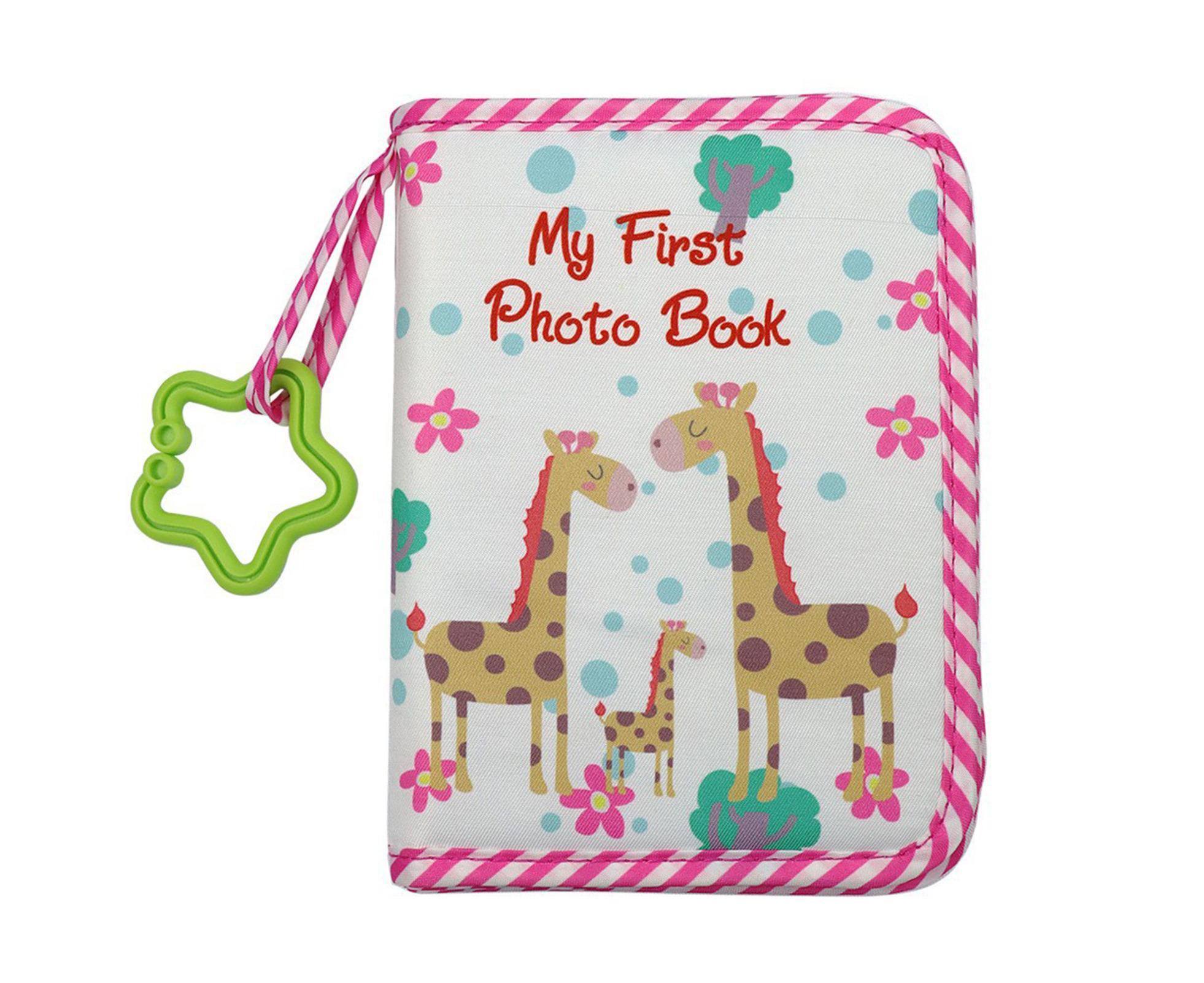 babies Photo Album Promote Brain Development Create Lasting Memories Soft Cloth Photo Book for babiess - Pink - Image 1