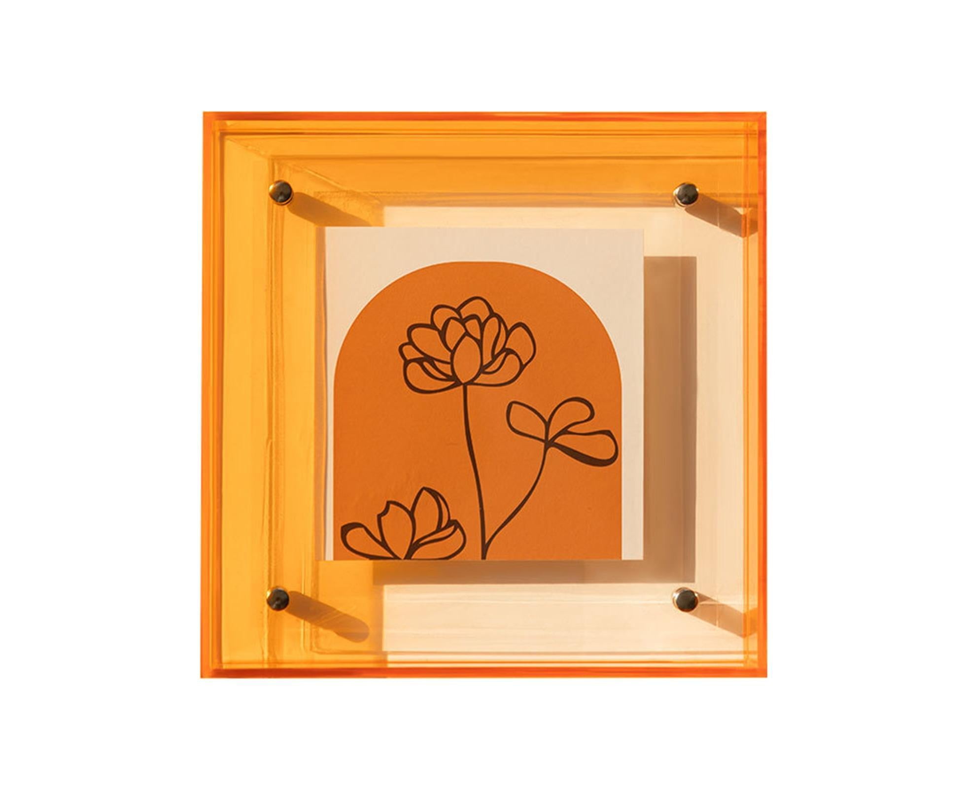 Dazzling Acrylic Photo Frame Ornaments Printing And Framing Creative Picture Frame Display DIY Wash Photos Home Decor - Orange - Image 2