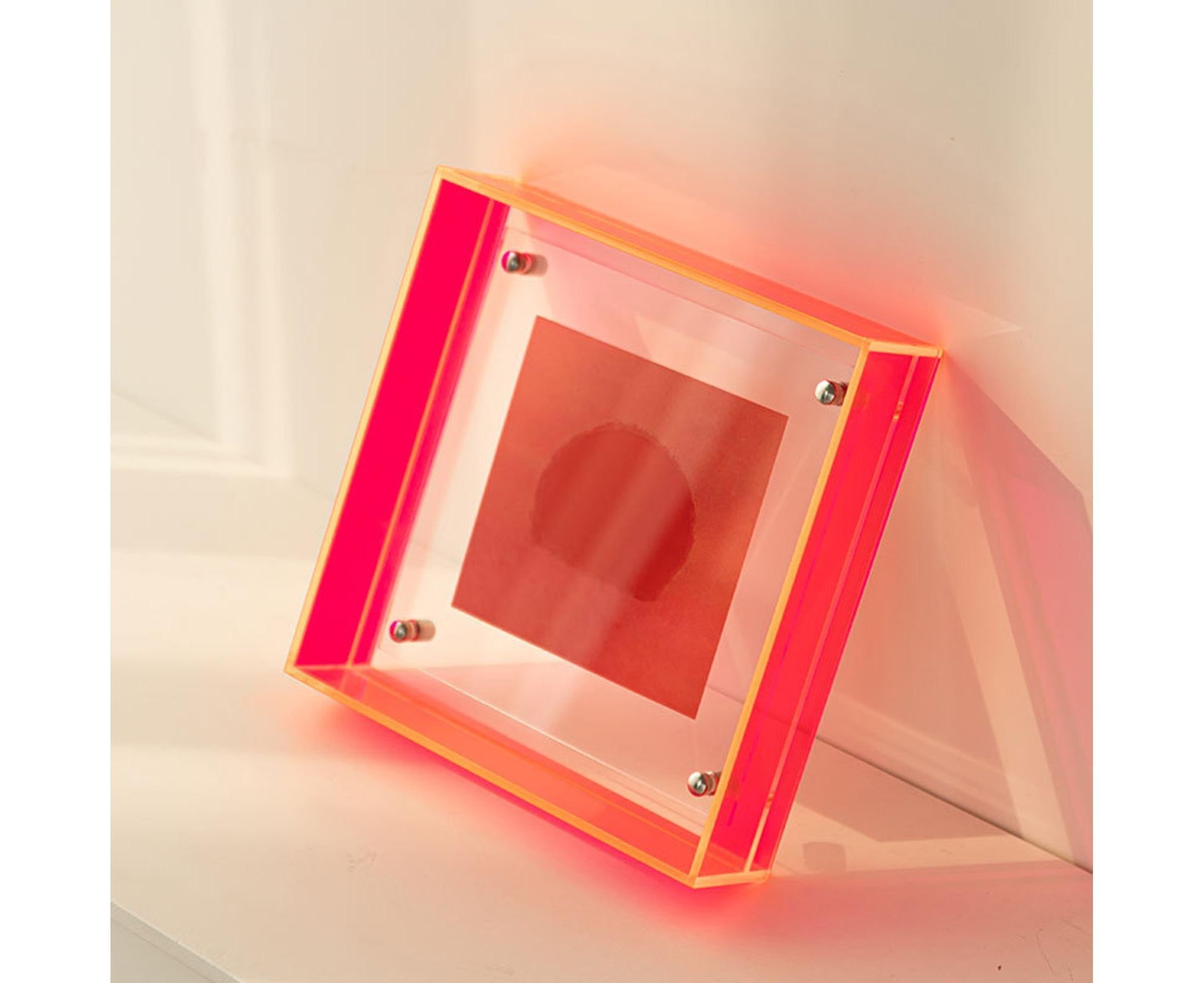 Dazzling Acrylic Photo Frame Ornaments Printing And Framing Creative Picture Frame Display DIY Wash Photos Home Decor - Red - Image 3