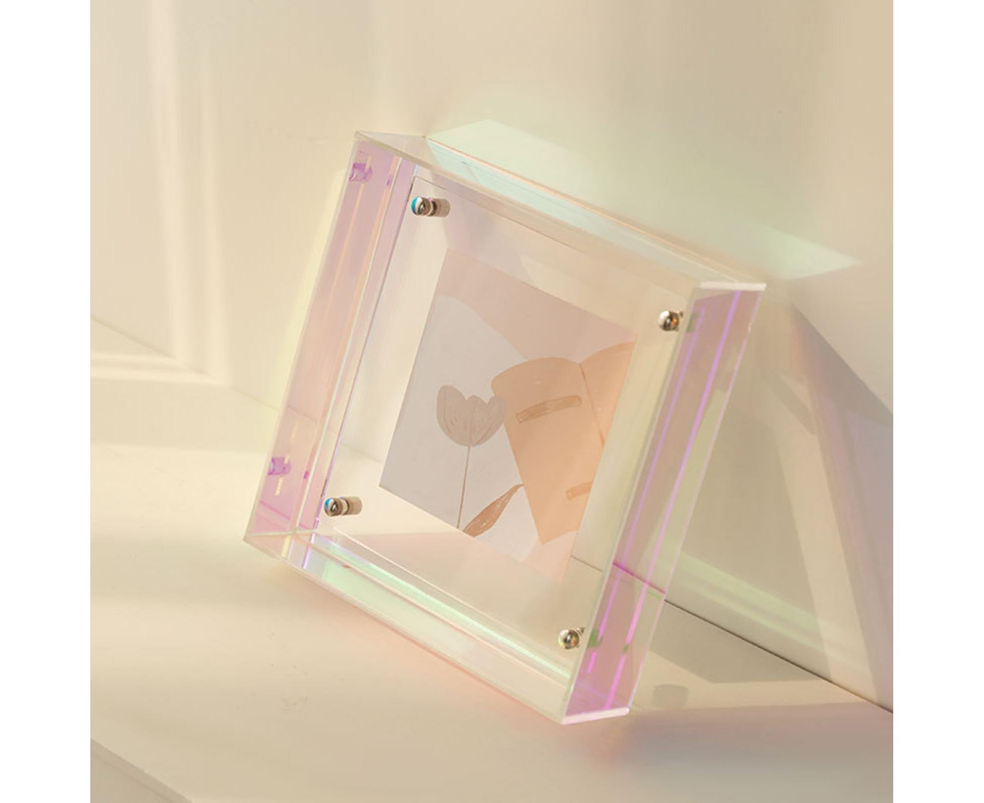 Dazzling Acrylic Photo Frame Ornaments Printing And Framing Creative Picture Frame Display DIY Wash Photos Home Decor - Transparent - Image 3