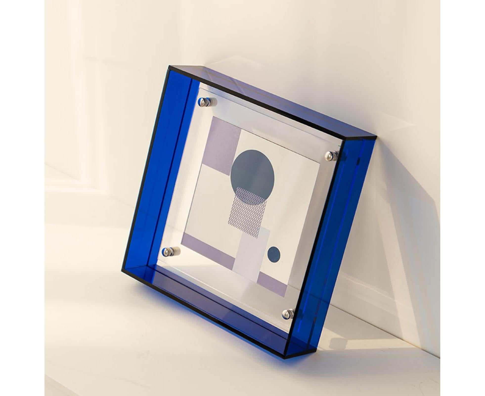 Dazzling Acrylic Photo Frame Ornaments Printing And Framing Creative Picture Frame Display DIY Wash Photos Home Decor - Blue - Image 3