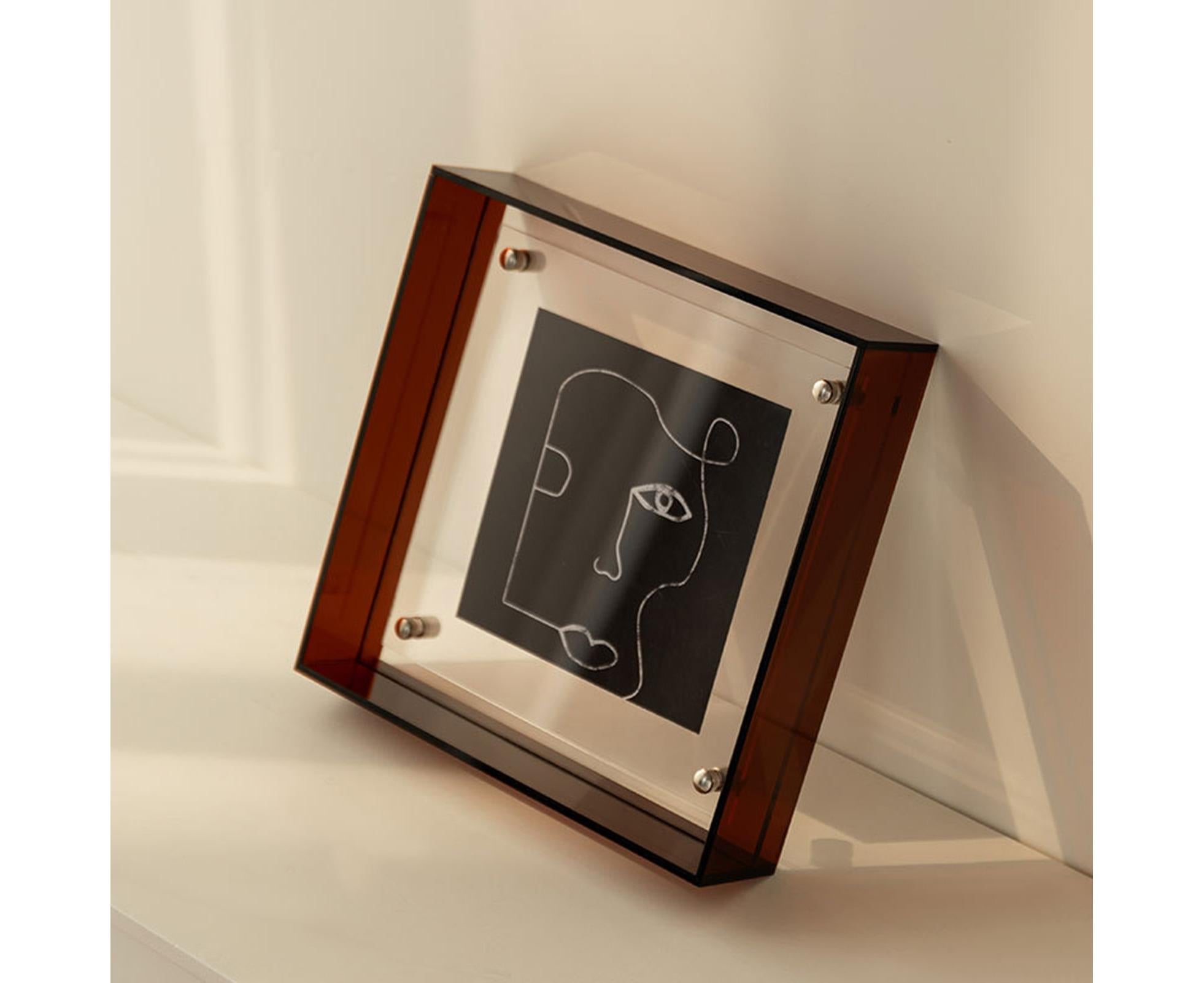 Dazzling Acrylic Photo Frame Ornaments Printing And Framing Creative Picture Frame Display DIY Wash Photos Home Decor - Coffee - Image 3