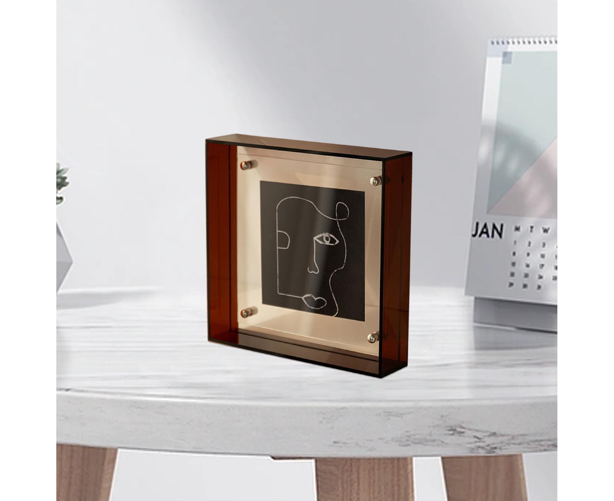 Dazzling Acrylic Photo Frame Ornaments Printing And Framing Creative Picture Frame Display DIY Wash Photos Home Decor - Coffee - Image 5