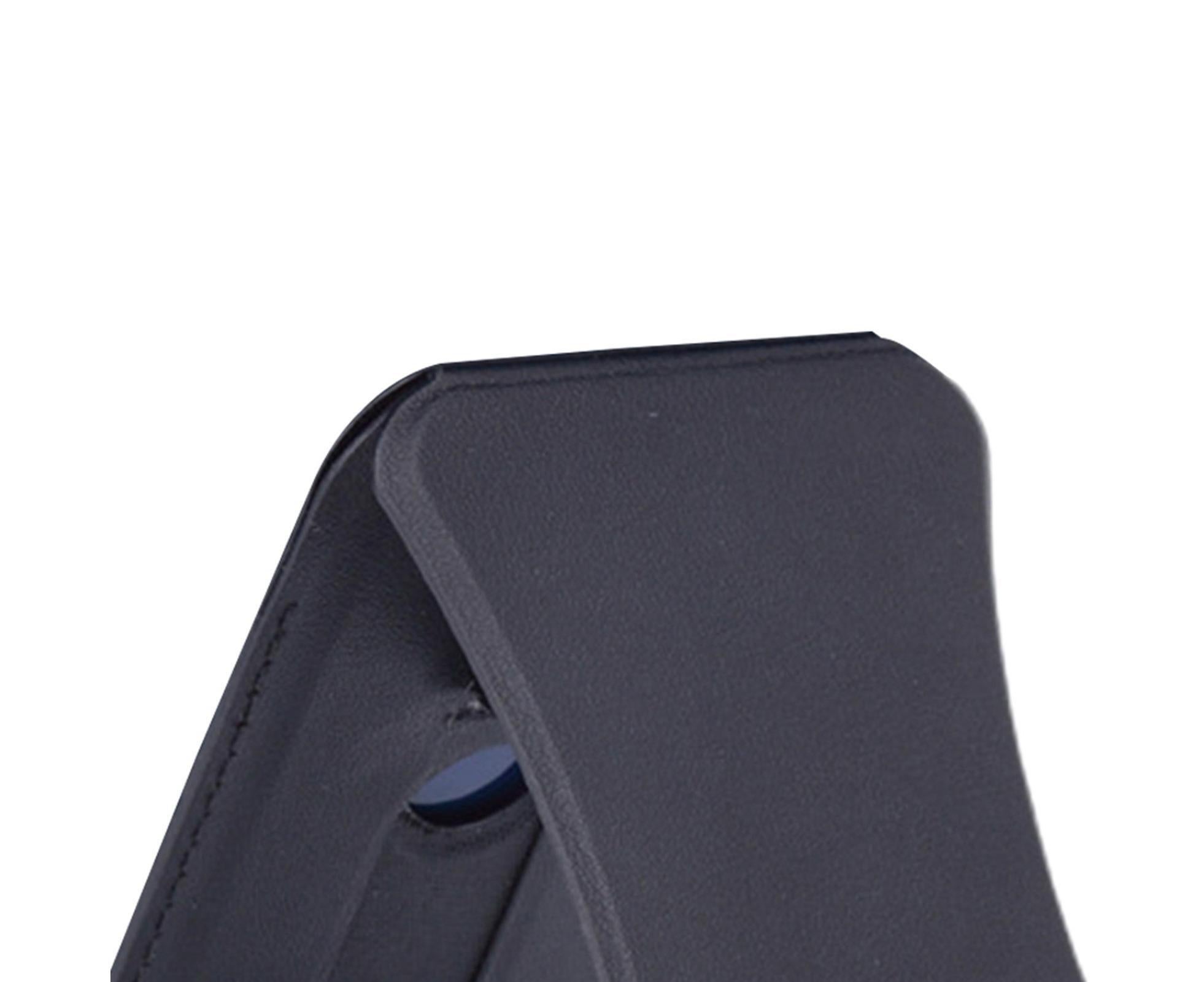 Folding Stand Reusable Multifunctional Adjustable Anti-drop Faux Leather Wallet Phone Stand for iPhone 13/12 Series - Black - Image 5