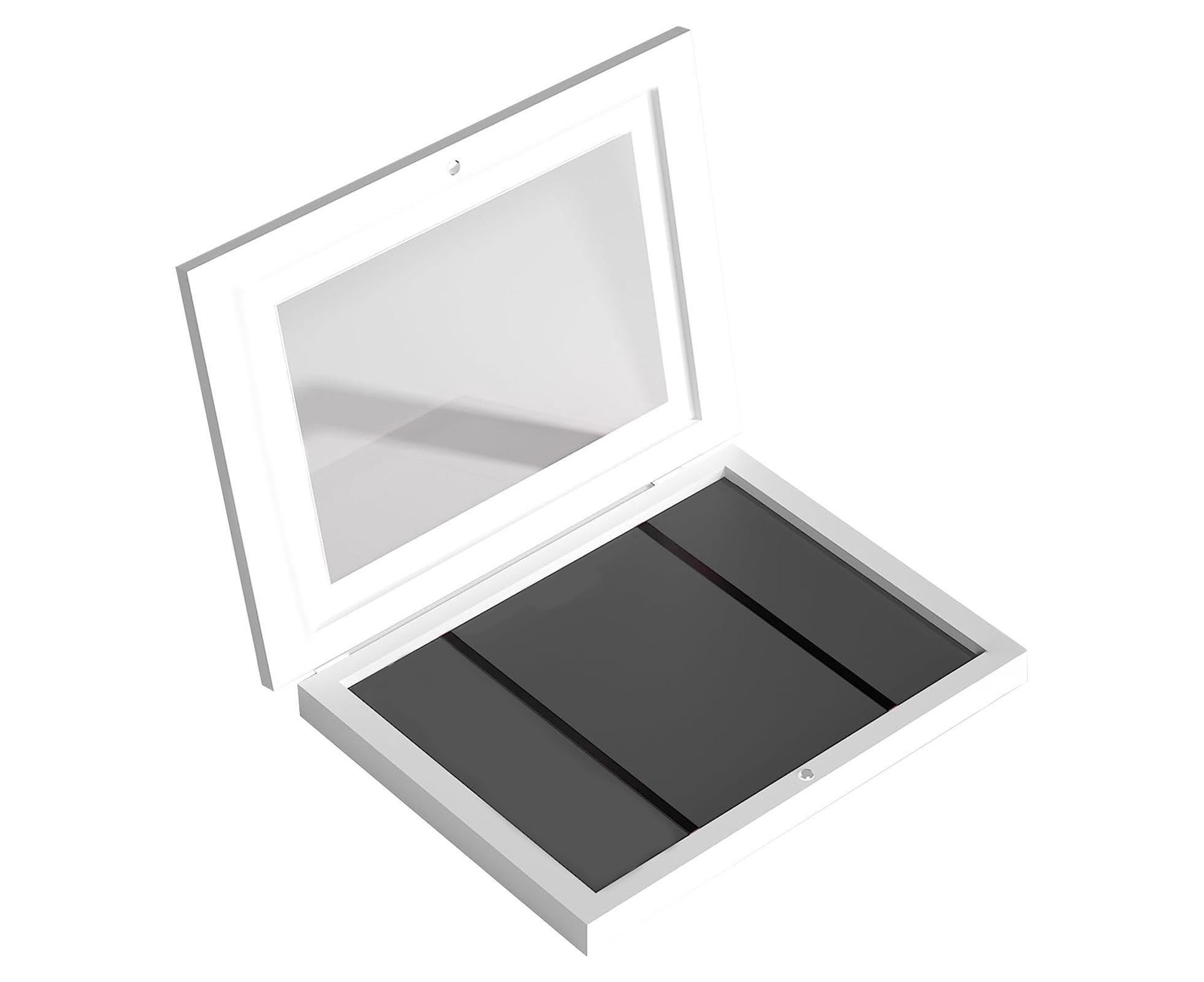 Flip Photo Frame Front Opening Picture Display Artwork Easy to Use Versatile Design Picture Display Stands - White - Image 1