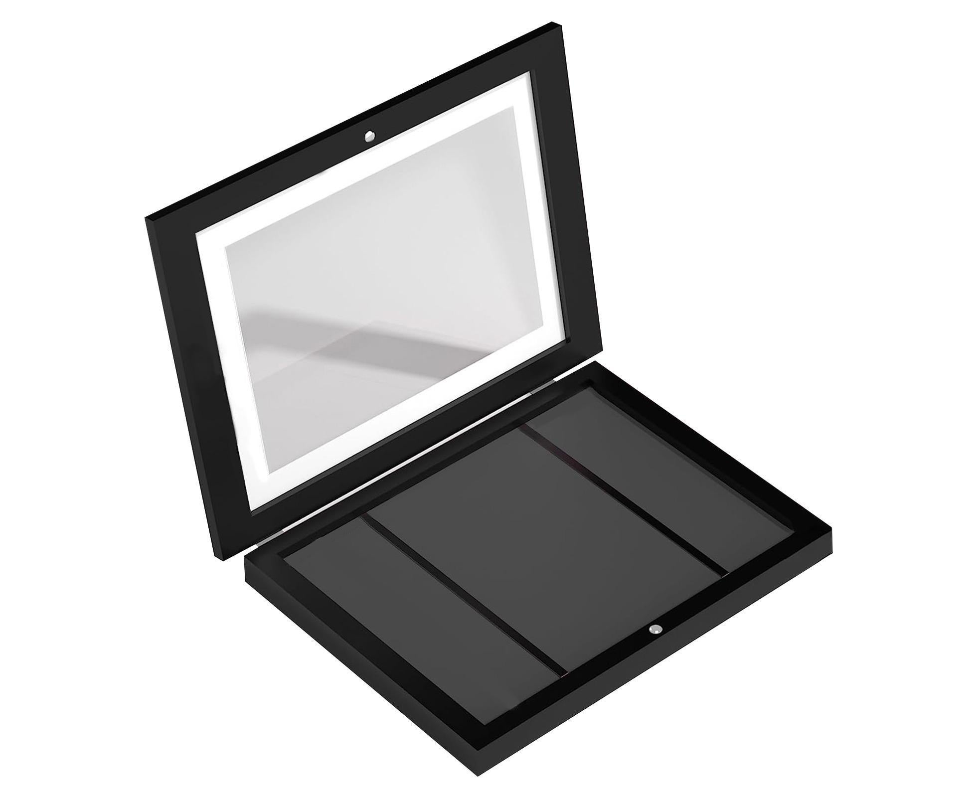 Flip Photo Frame Front Opening Picture Display Artwork Easy to Use Versatile Design Picture Display Stands - Black - Image 1