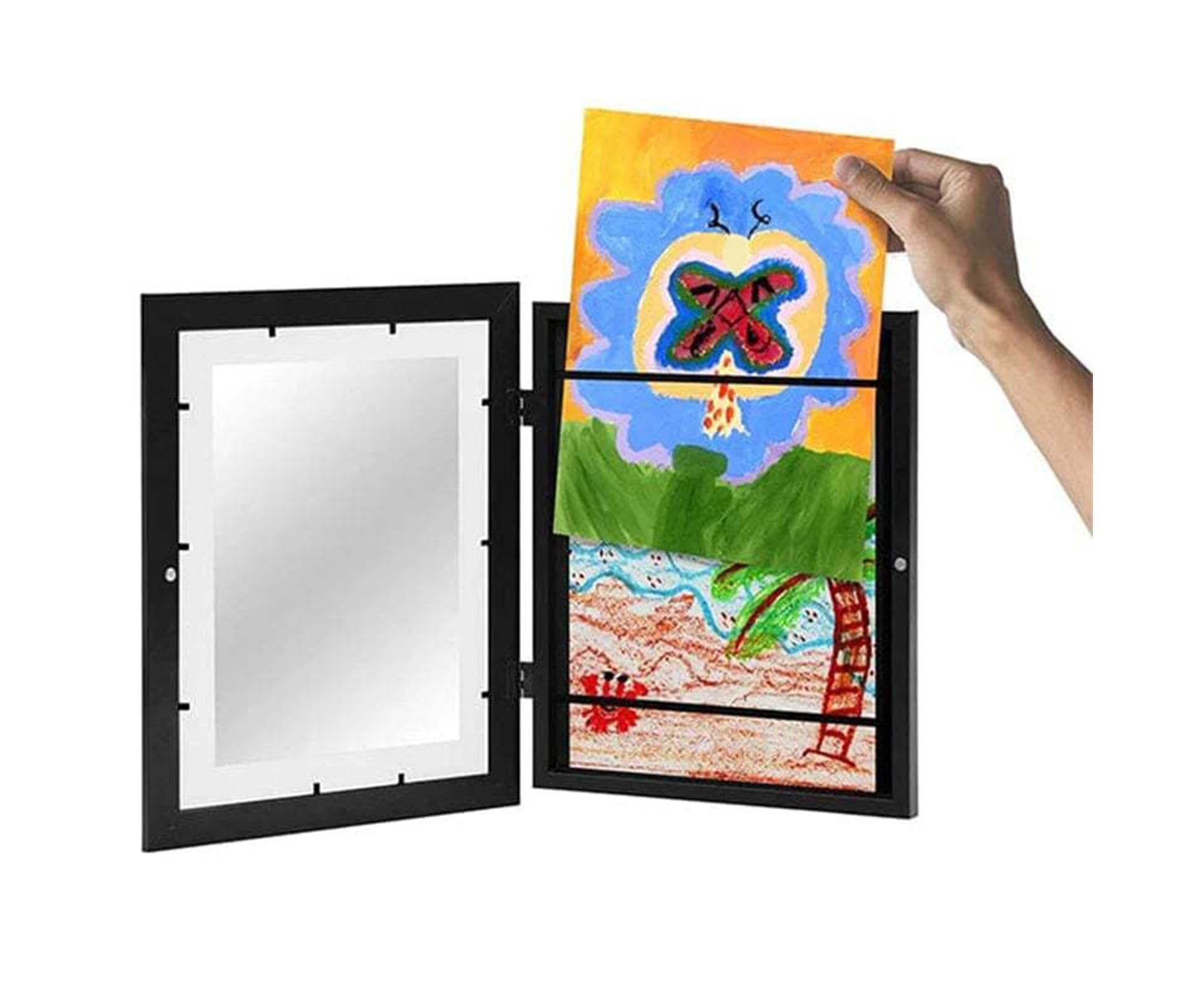 Flip Photo Frame Front Opening Picture Display Artwork Easy to Use Versatile Design Picture Display Stands - Black - Image 4