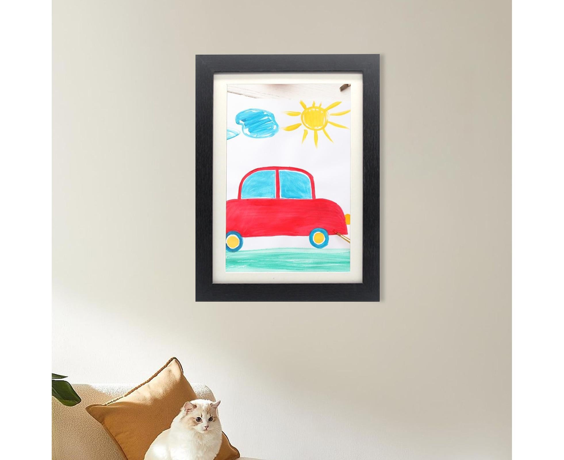 Flip Photo Frame Front Opening Picture Display Artwork Easy to Use Versatile Design Picture Display Stands - Black - Image 5