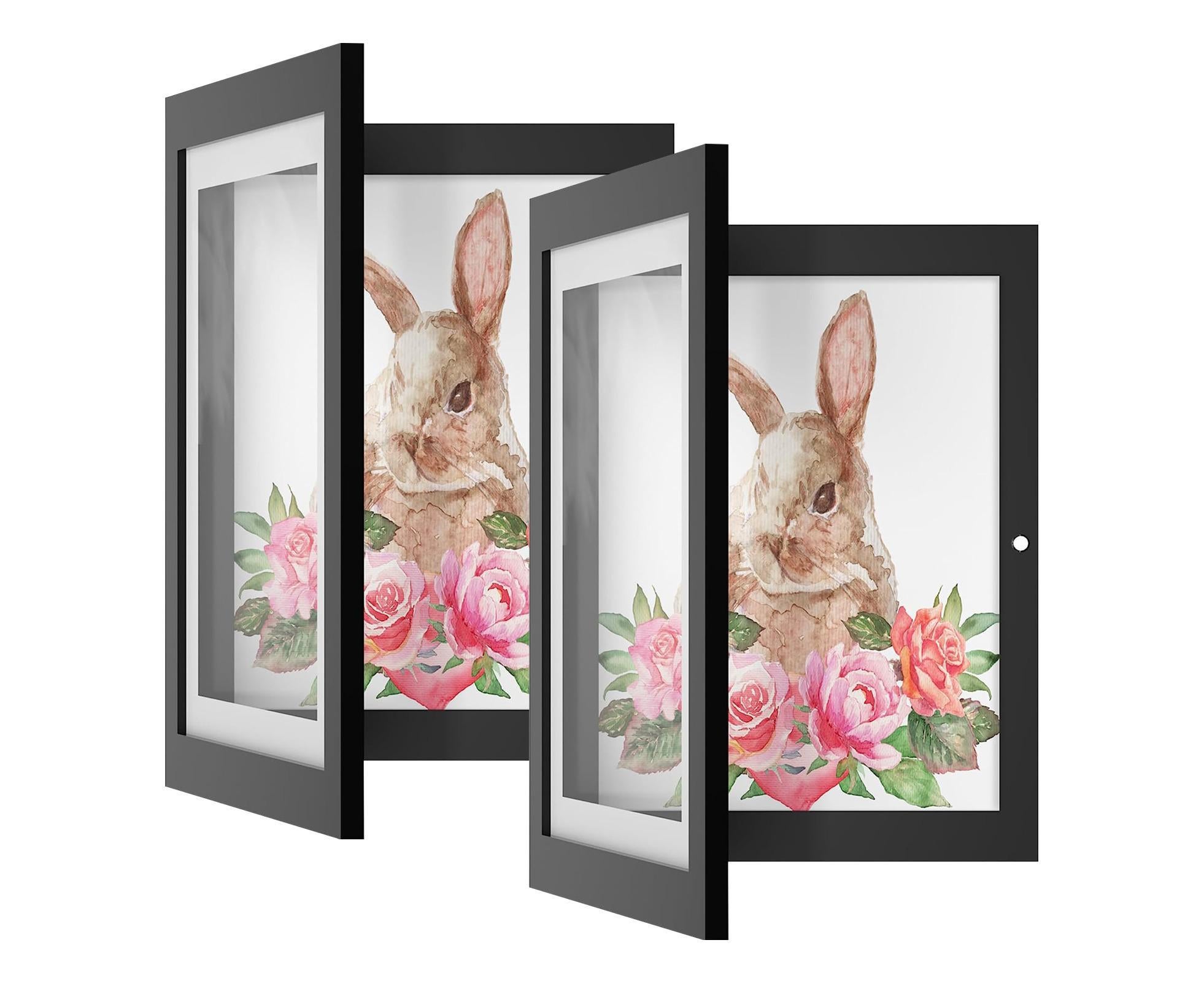 Flip Photo Frame Front Opening Picture Display Artwork Easy to Use Versatile Design Picture Display Stands - Black - Image 6