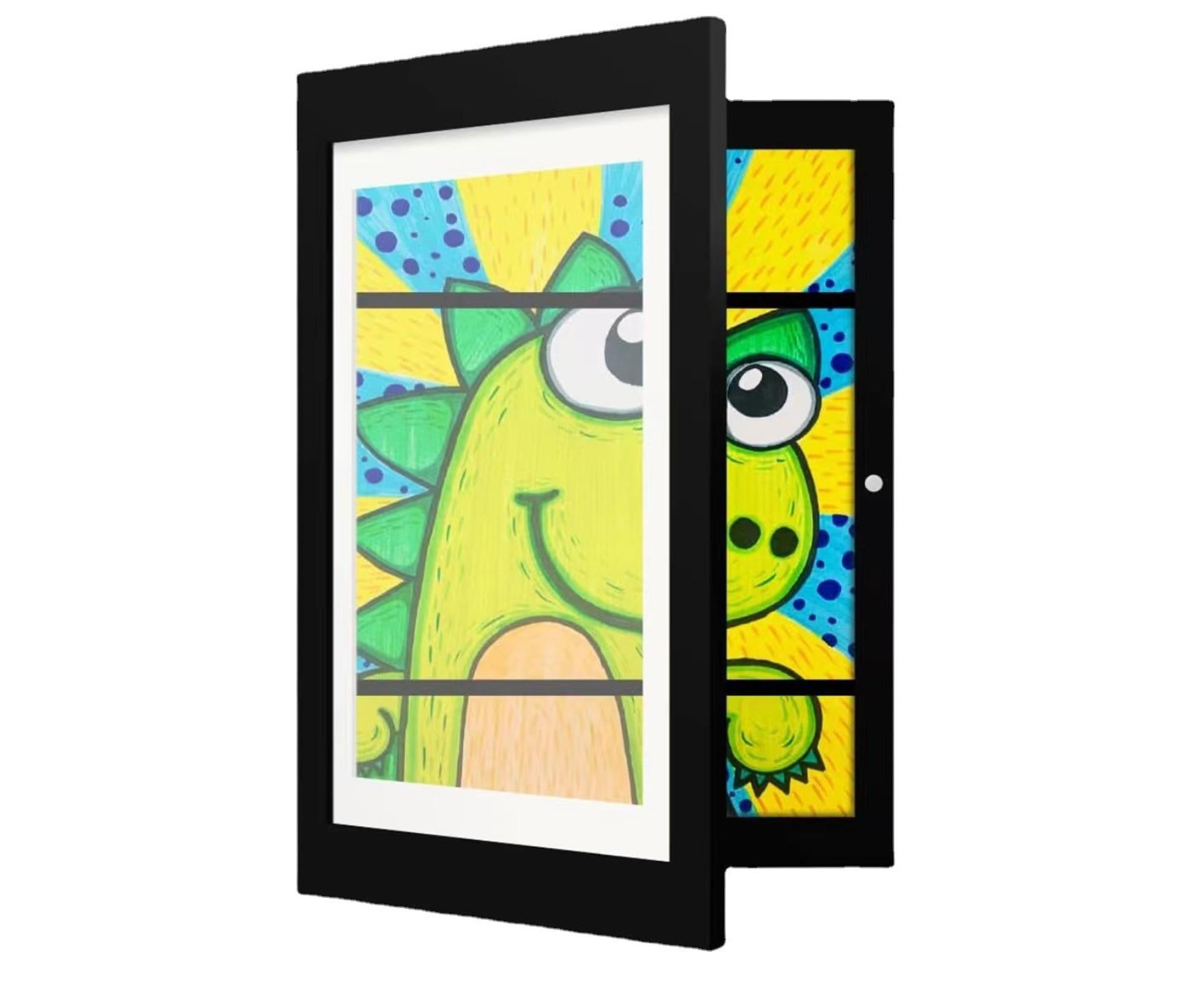 Flip Photo Frame Front Opening Picture Display Artwork Easy to Use Versatile Design Picture Display Stands - Black - Image 7