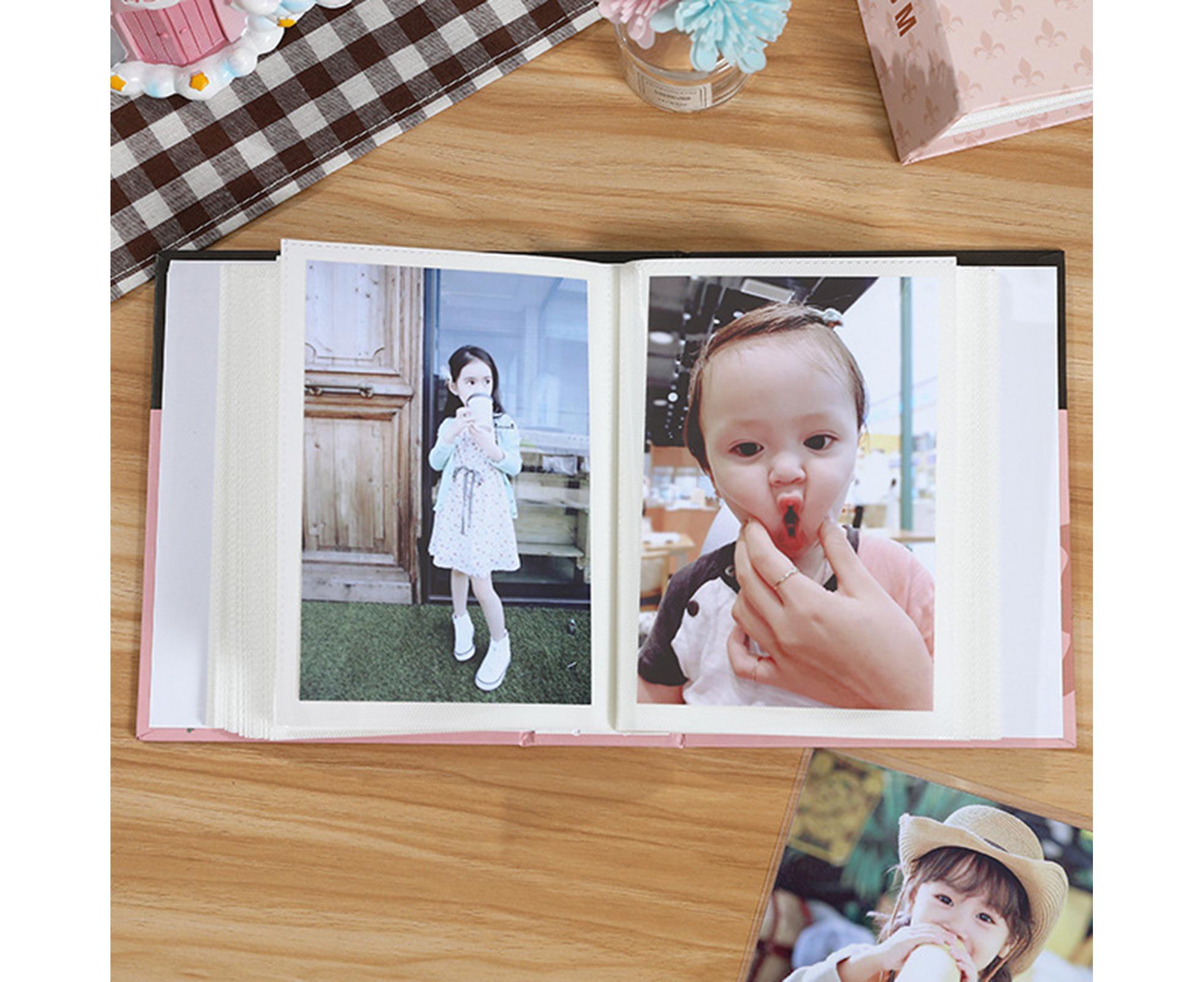 Hardcover Photo Album Large Capacity 100 Clear Pockets DIY Family Wedding Anniversary Picture Collection Photo Holder Home Supplies - Orange - Image 4