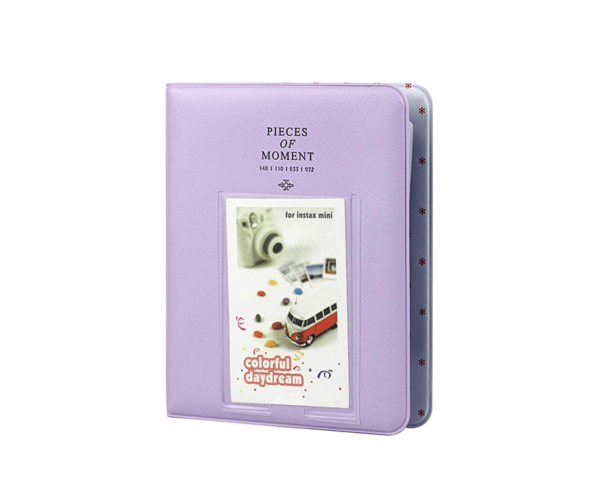 Large Capacity Photo Album Bright Color Compact Mini Picture Collect Book Postcard Holder for Students - Purple - Image 1