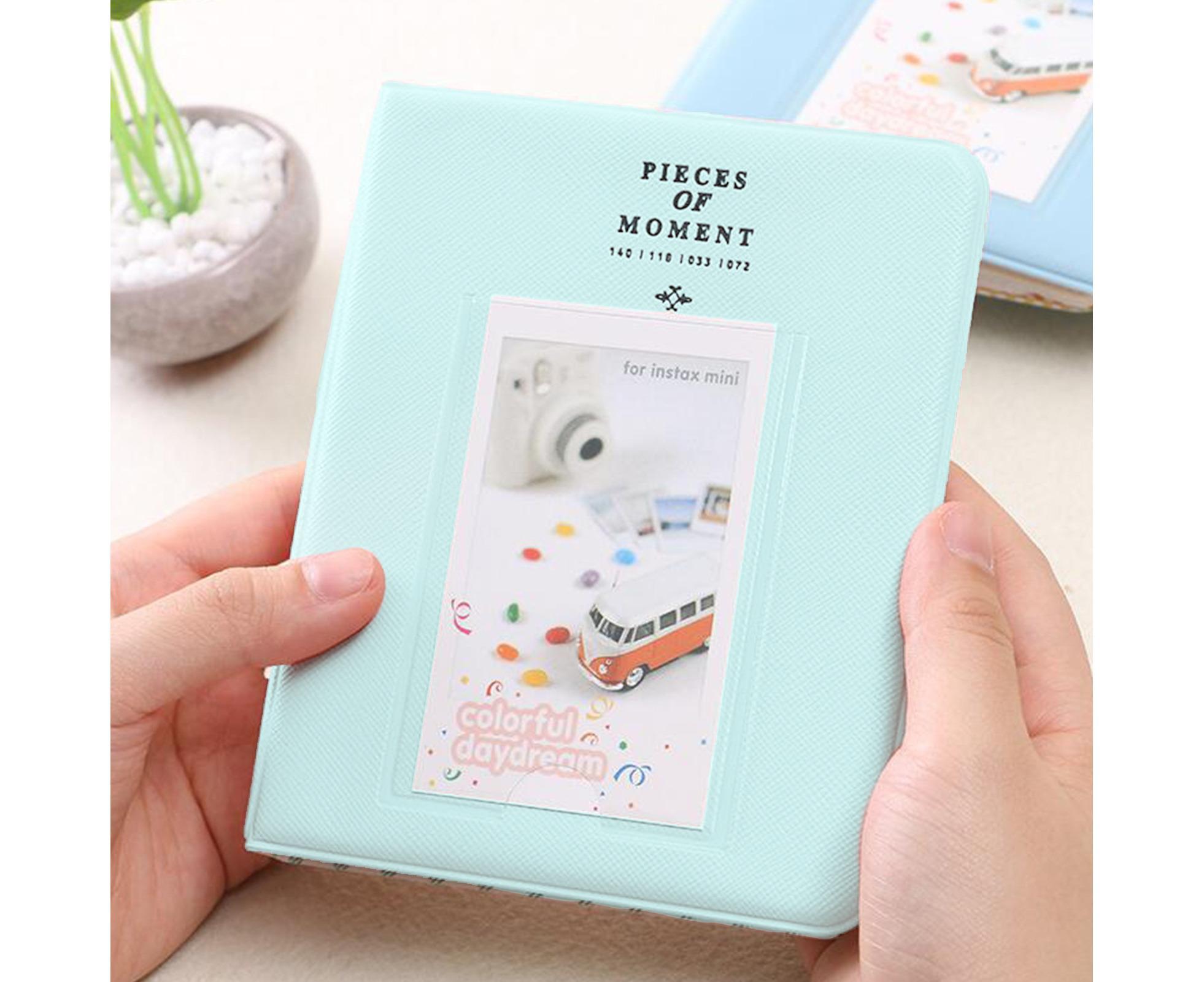 Large Capacity Photo Album Bright Color Compact Mini Picture Collect Book Postcard Holder for Students - Purple - Image 5