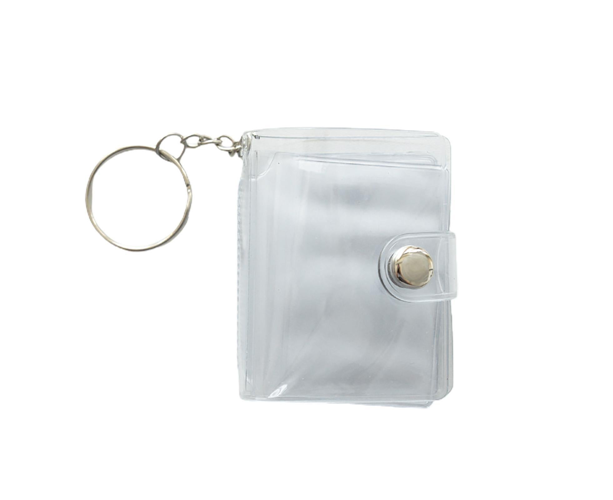 Mini Photo Album Flip Page Sequins Transparent Snap Hanging Ring 16 Pockets Card Photo Holder Memory Giftlear - Image 1