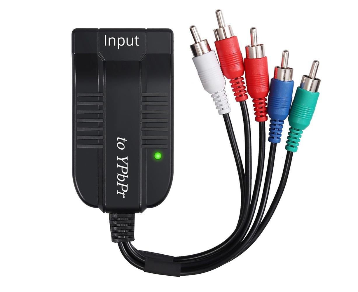 HDMI-compatible to 1080p Component Video YPbPr 5RCA RGB Converter Adapter R/L Audio Output - Black - Image 3