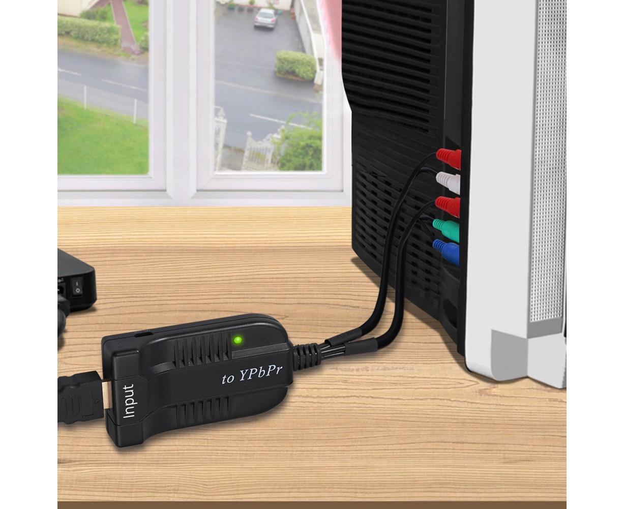HDMI-compatible to 1080p Component Video YPbPr 5RCA RGB Converter Adapter R/L Audio Output - Black - Image 4