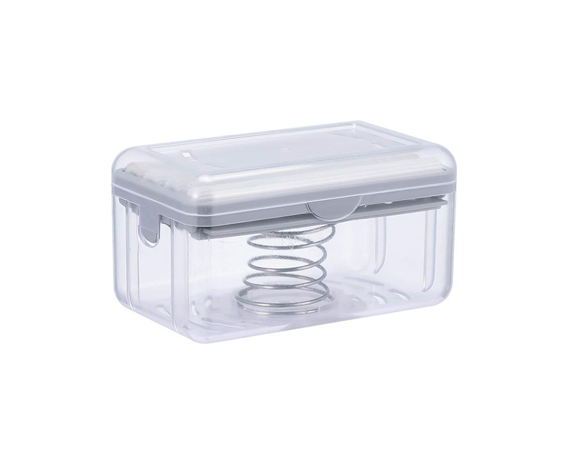Multifunctional Soap Box Drainable Eco-friendly Built-in Spring Soap Holder Household Supplies-Grey - Image 1