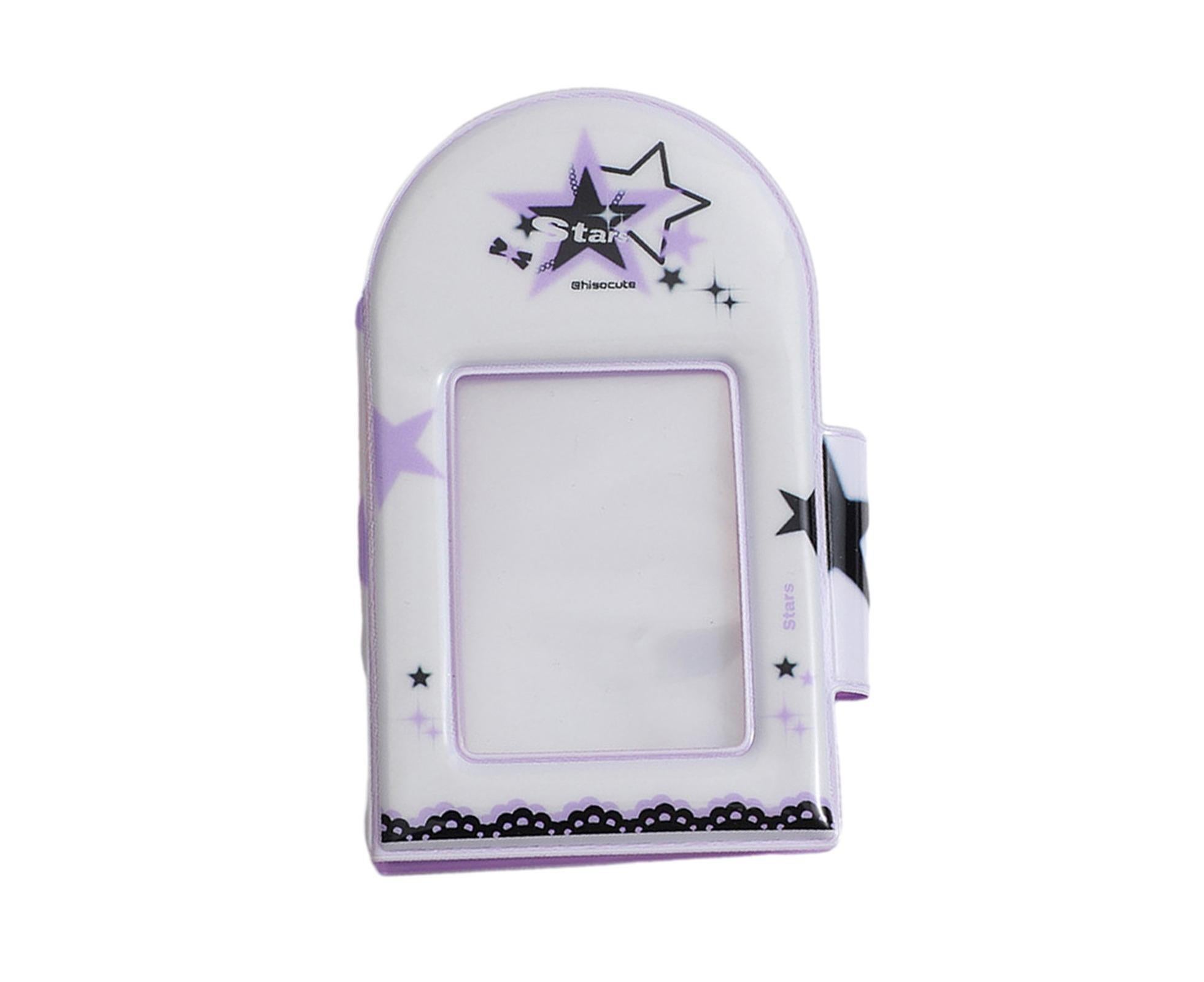 Photo Album Large Capacity Waterproof Insert Type PVC 3 Inch 40 Pages Picture Album  Card Storage Binder Friends Gift - Purple - Image 1