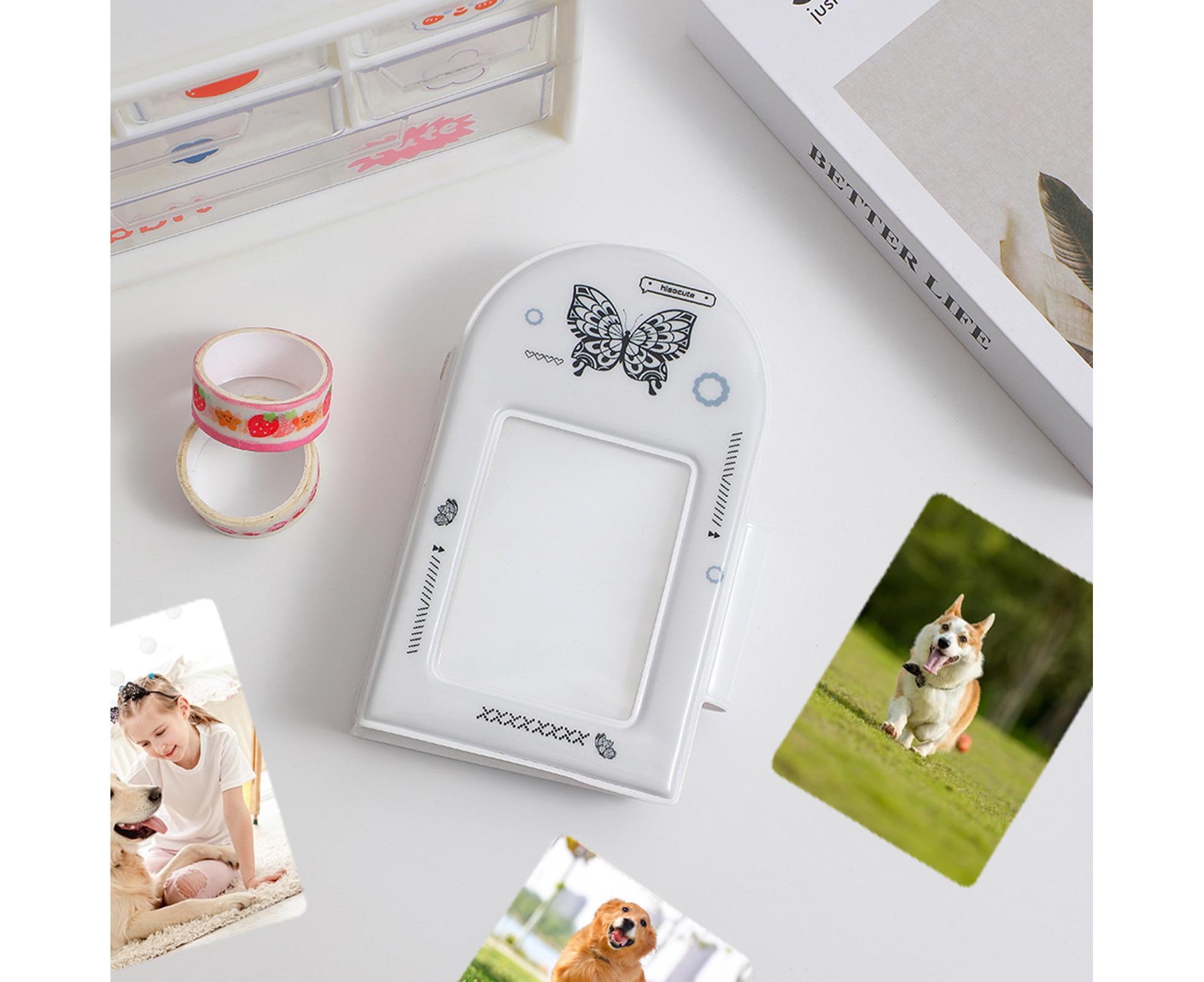 Photo Album Large Capacity Waterproof Insert Type PVC 3 Inch 40 Pages Picture Album  Card Storage Binder Friends Gift - White - Image 3