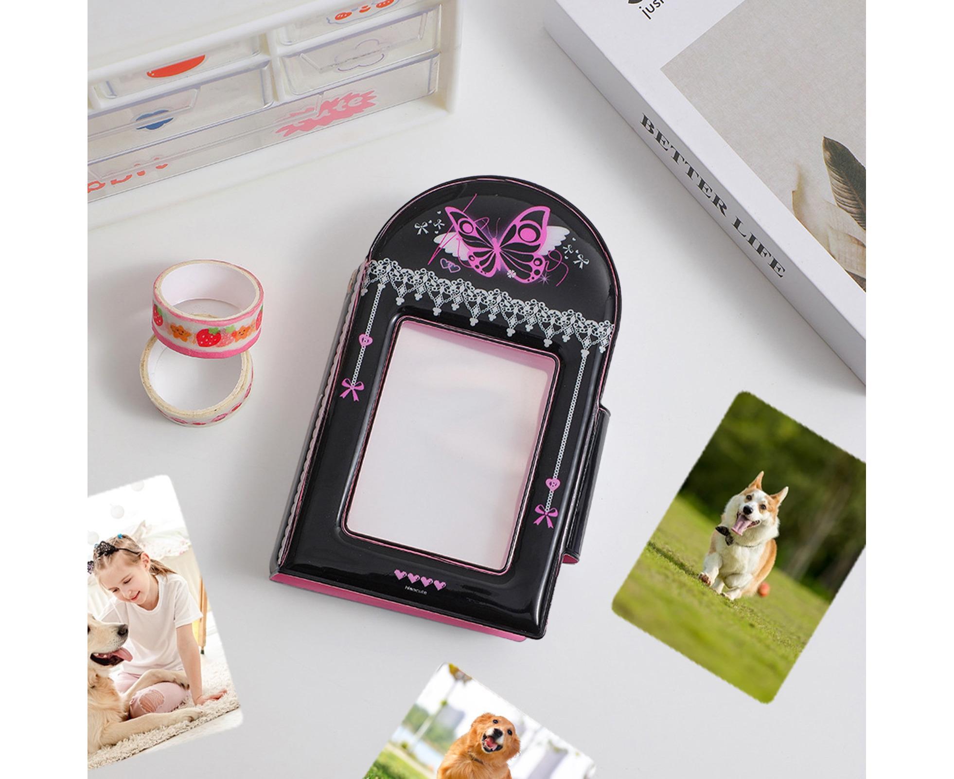 Photo Album Large Capacity Waterproof Insert Type PVC 3 Inch 40 Pages Picture Album  Card Storage Binder Friends Gift - Black - Image 3