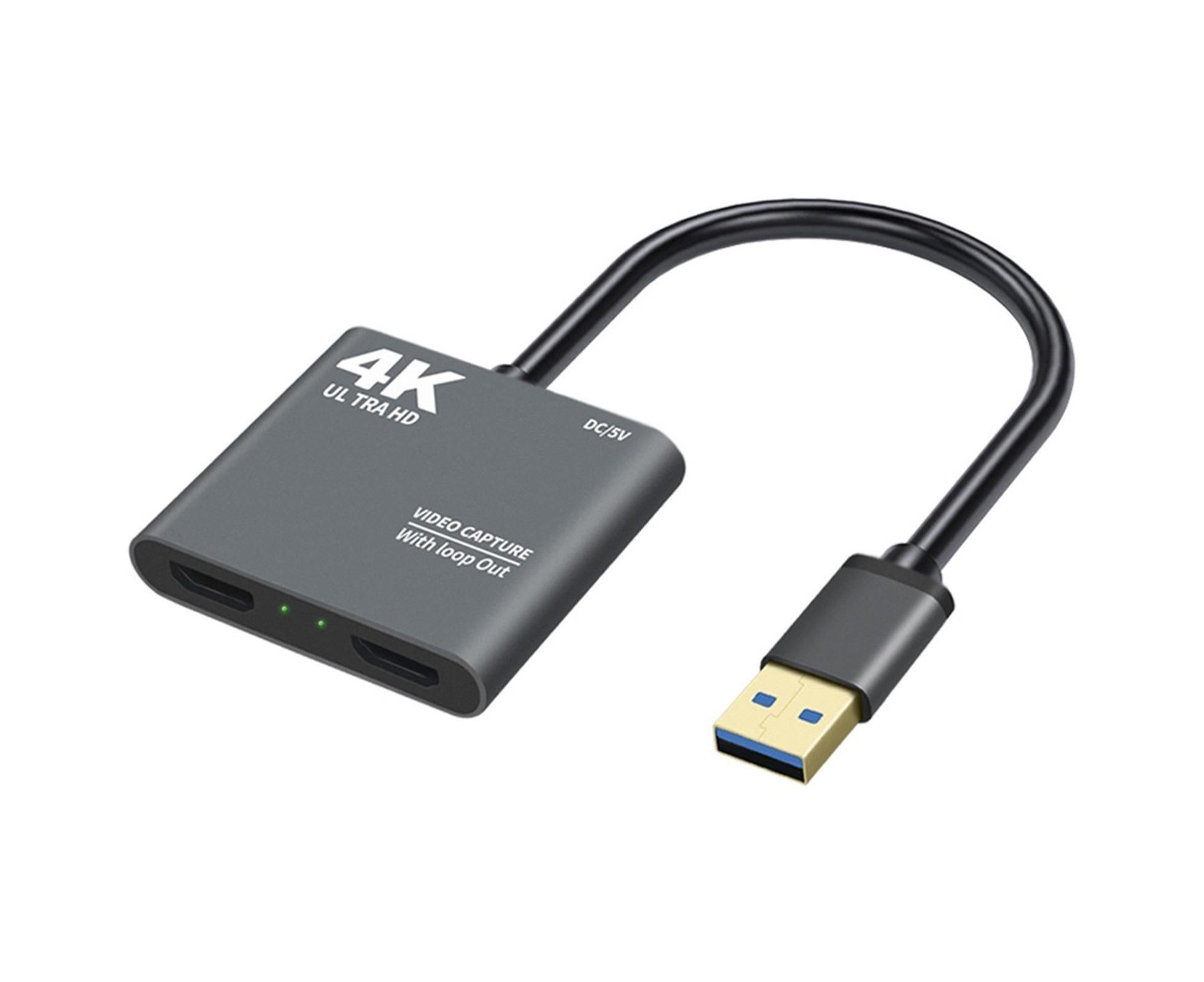 HDMI-compatible to USB High Clarity Board Game Record Live Streaming Broadcast Video Capture Card - Grey - Image 1