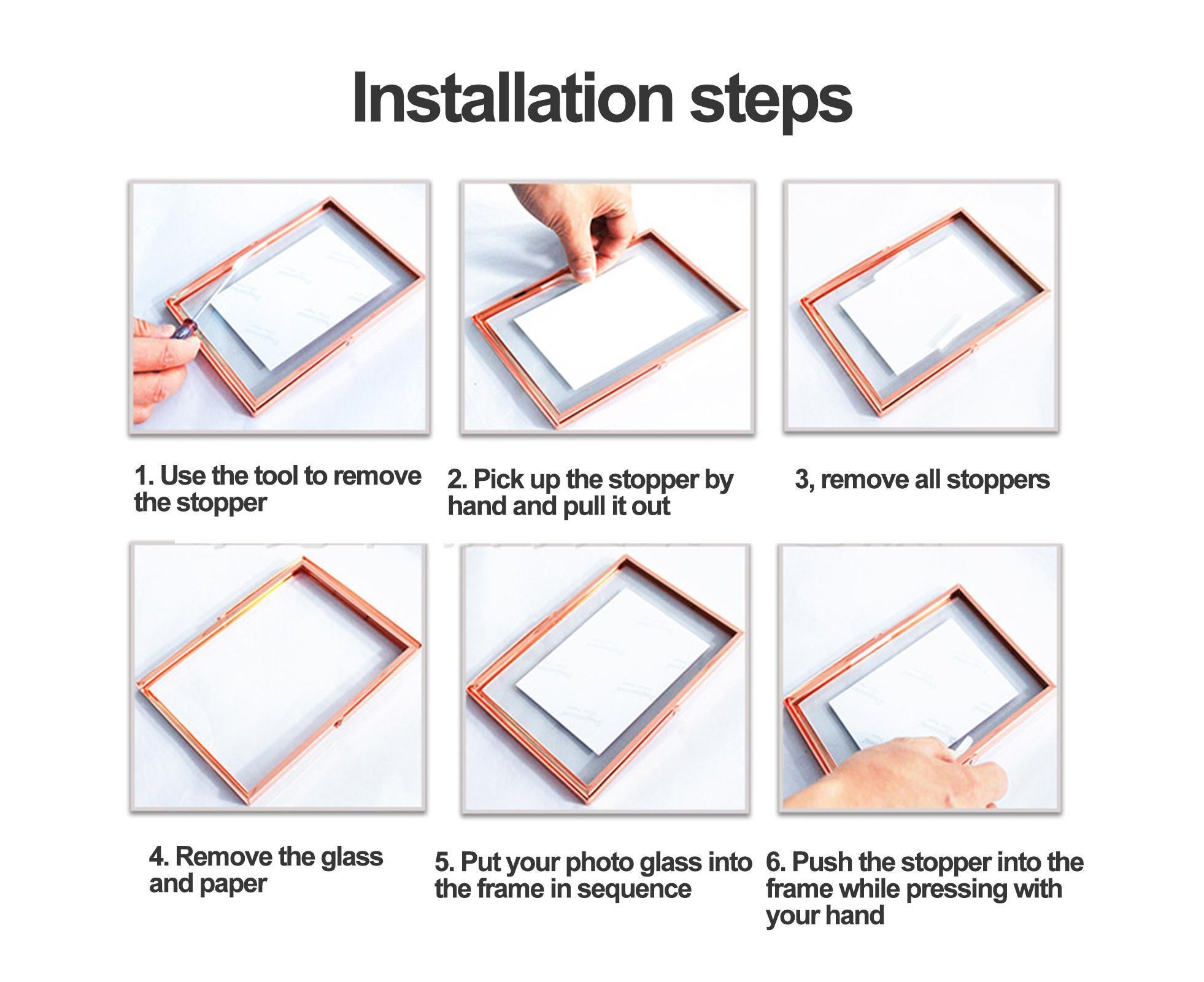 Photo Frame Adjustable Durable Metal Frame Photo Holder Elegant Stylish Picture Frame for Home Decoration - Golden - Image 5
