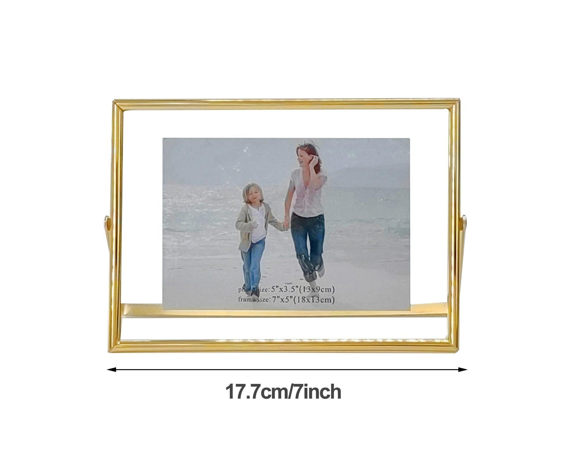 Photo Frame Adjustable Durable Metal Frame Photo Holder Elegant Stylish Picture Frame for Home Decoration - Golden - Image 6