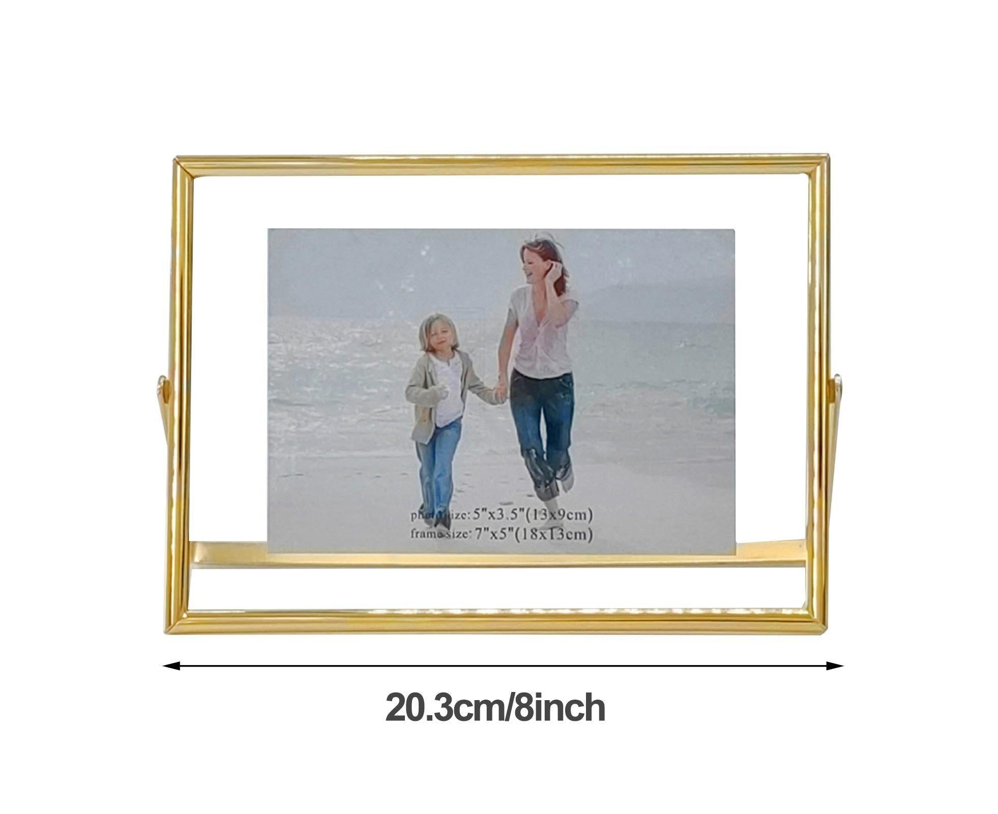 Photo Frame Adjustable Durable Metal Frame Photo Holder Elegant Stylish Picture Frame for Home Decoration - Golden - Image 7