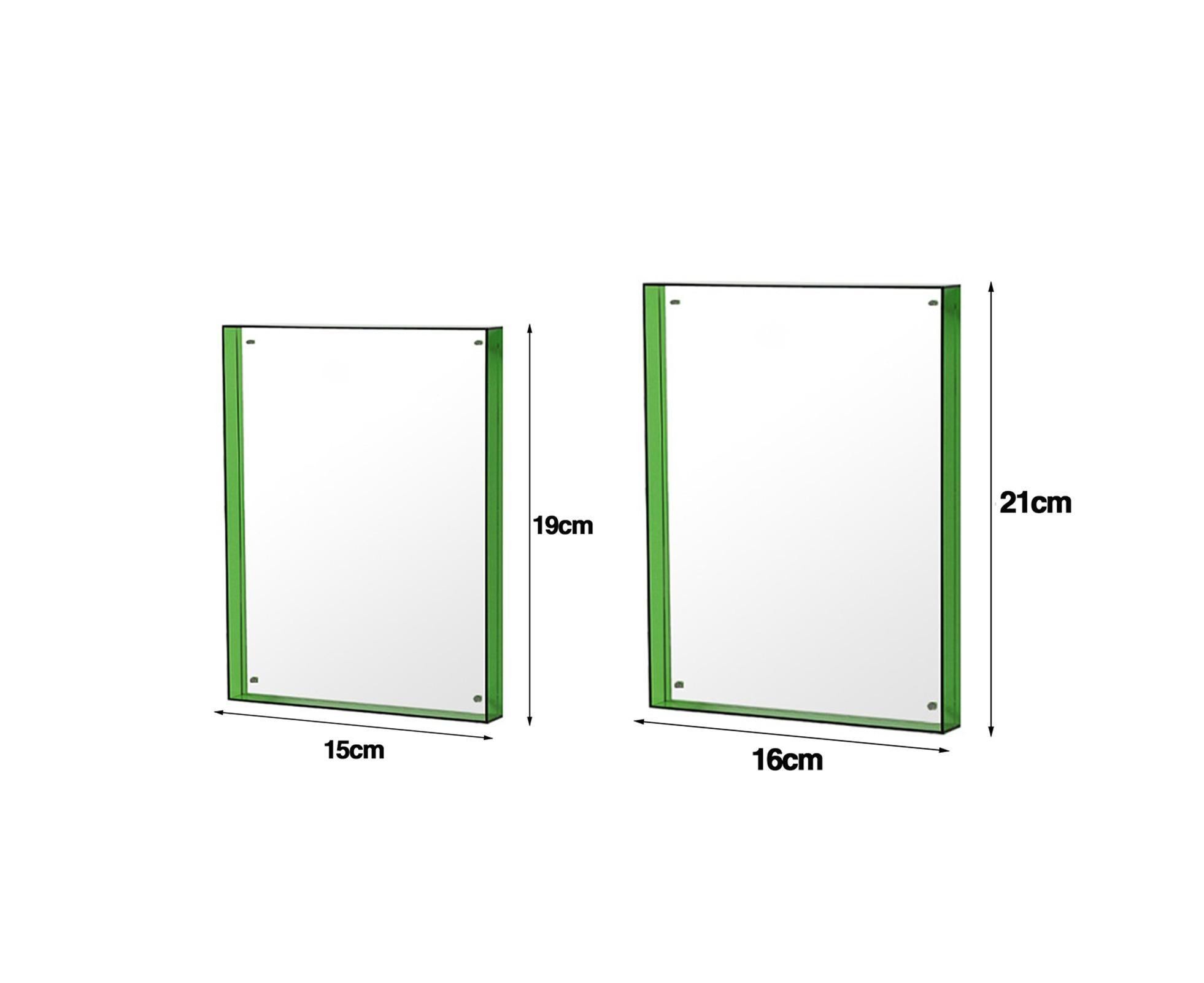 Photo Frame Vibrant Floating Acrylic Picture Frame Desk Wall Art Frame for Gallery Home Office Decorationluorescent Yellow 16cm - Image 2