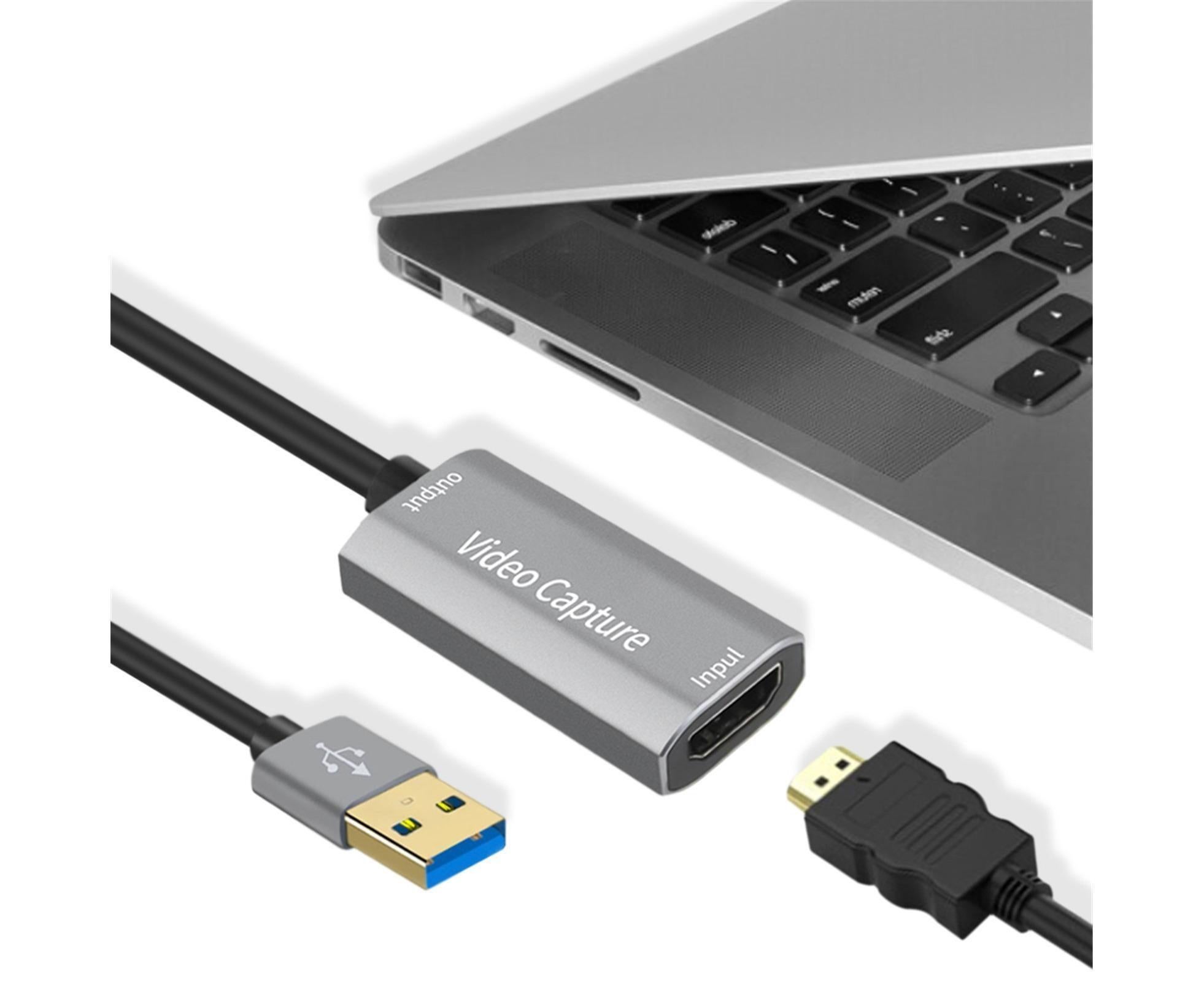 HDMI-compatible to USB Video Capture Card Game Camera Recorder Live Streaming Webcasting - Grey - Image 4