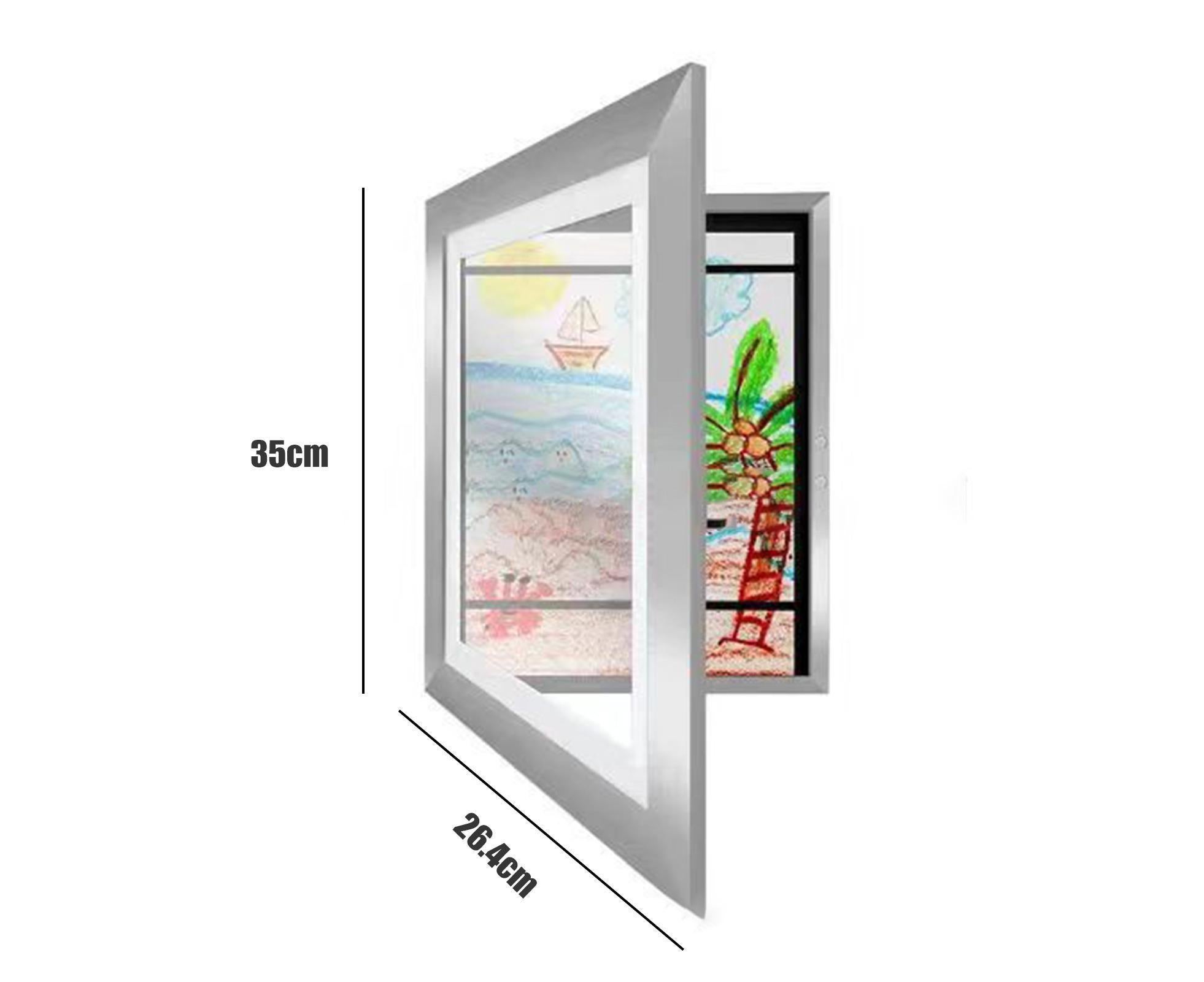 Picture Frame Front-Opening Shatter Resistant Decorative Changeable Not Easily Deformed Display Photo Easy to Use babies Artwork Picture Frame Home Decor - Silver - Image 4