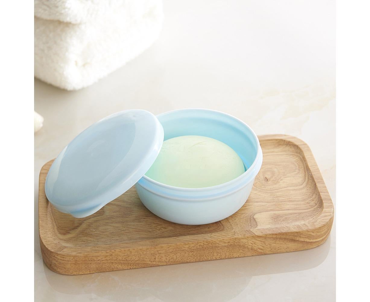Portable Home Travel Round Plastic Bathroom Shower Soap Storage Seal Box Holder-Pink - Image 4