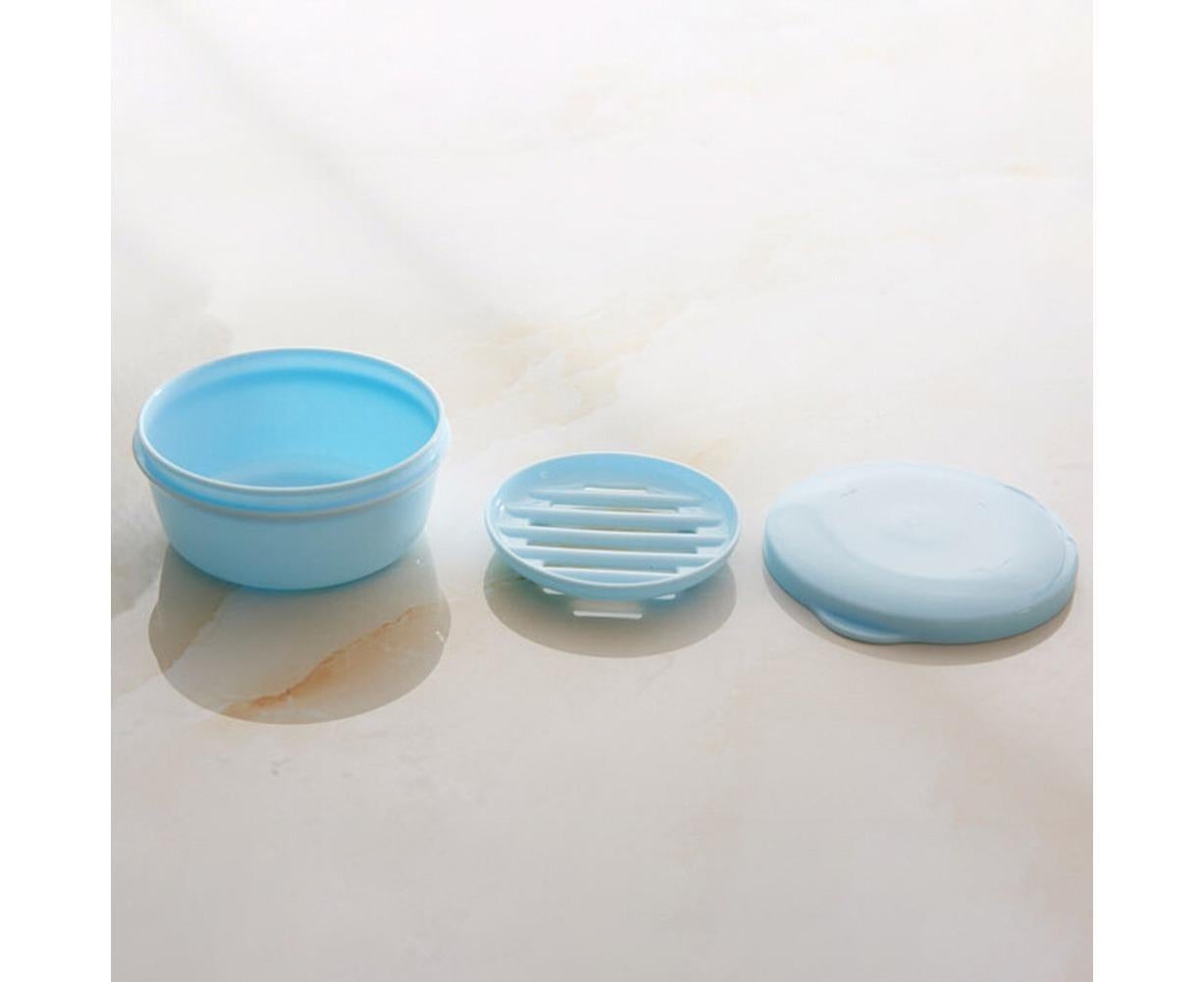 Portable Home Travel Round Plastic Bathroom Shower Soap Storage Seal Box Holder-Pink - Image 6