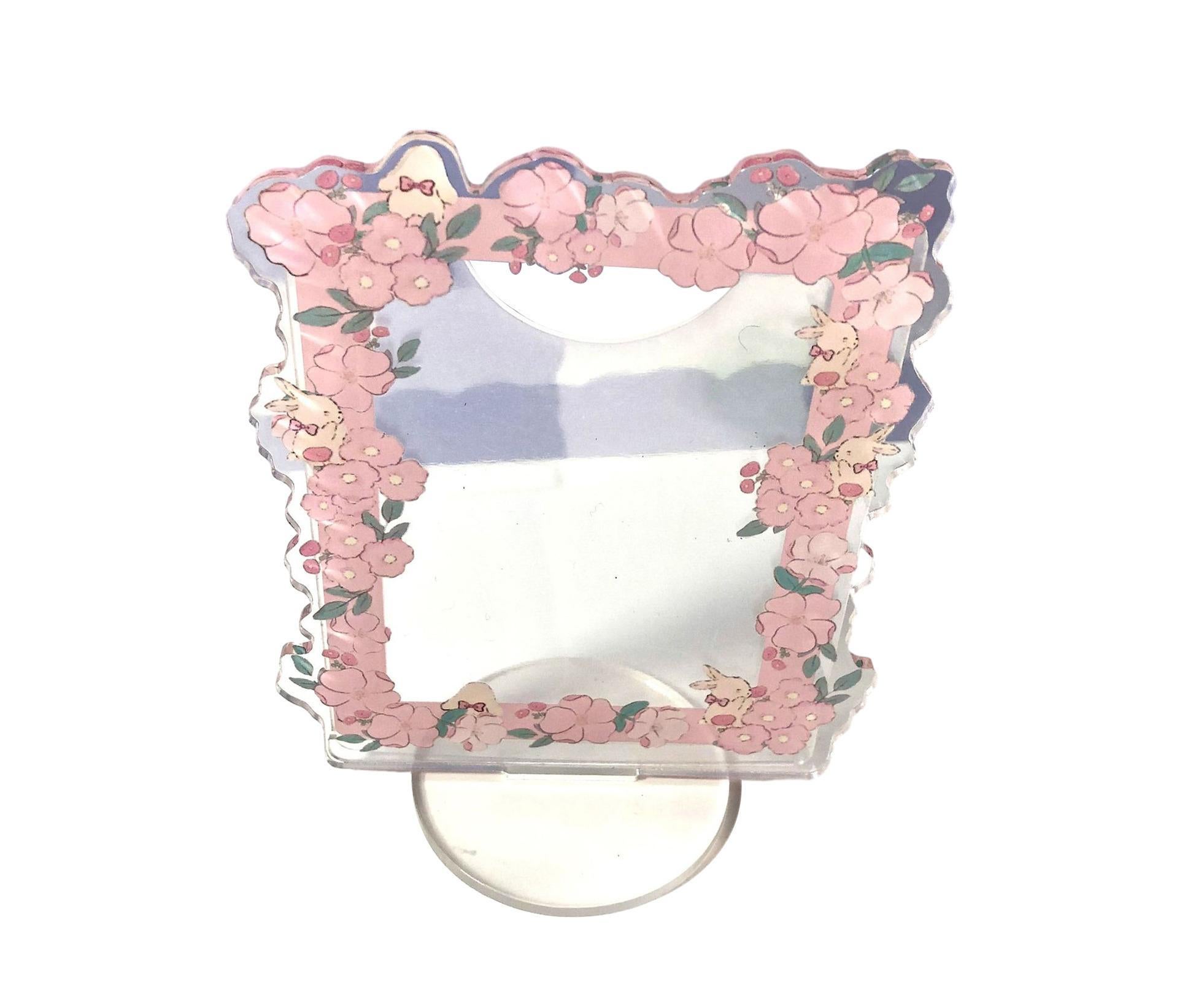 Sign Stand Ornament Irregular Wave Edge Acrylic Flower Pattern Surrounding 3 Inch  Album Photocard Stand Household Use - Image 1