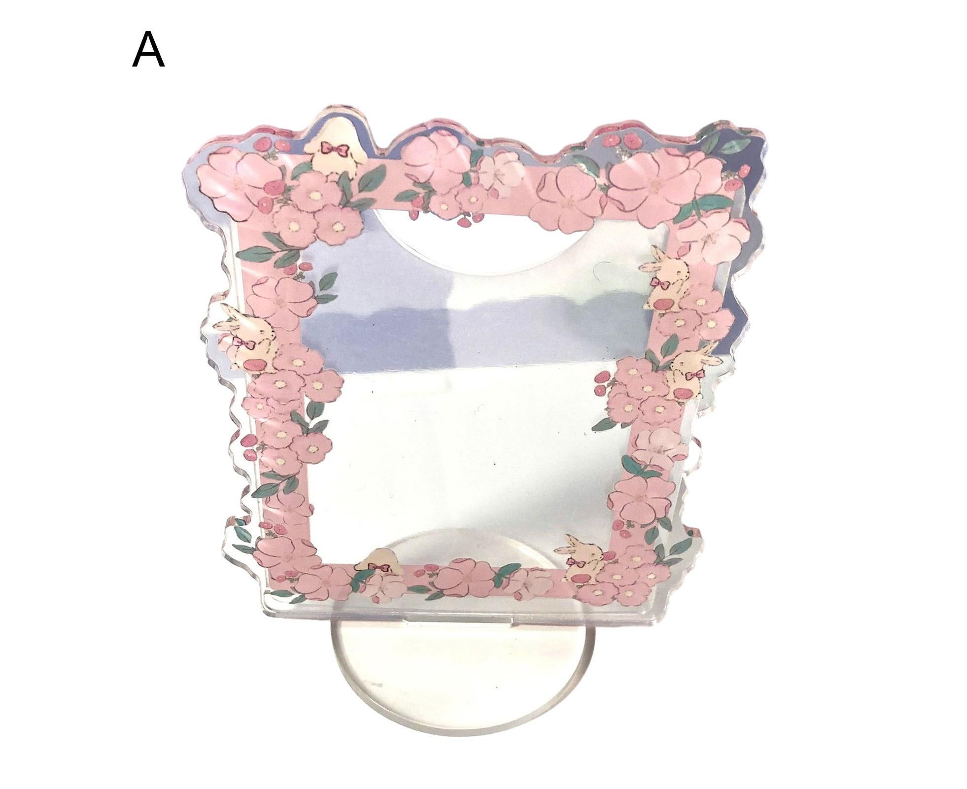 Sign Stand Ornament Irregular Wave Edge Acrylic Flower Pattern Surrounding 3 Inch  Album Photocard Stand Household Use - Image 3