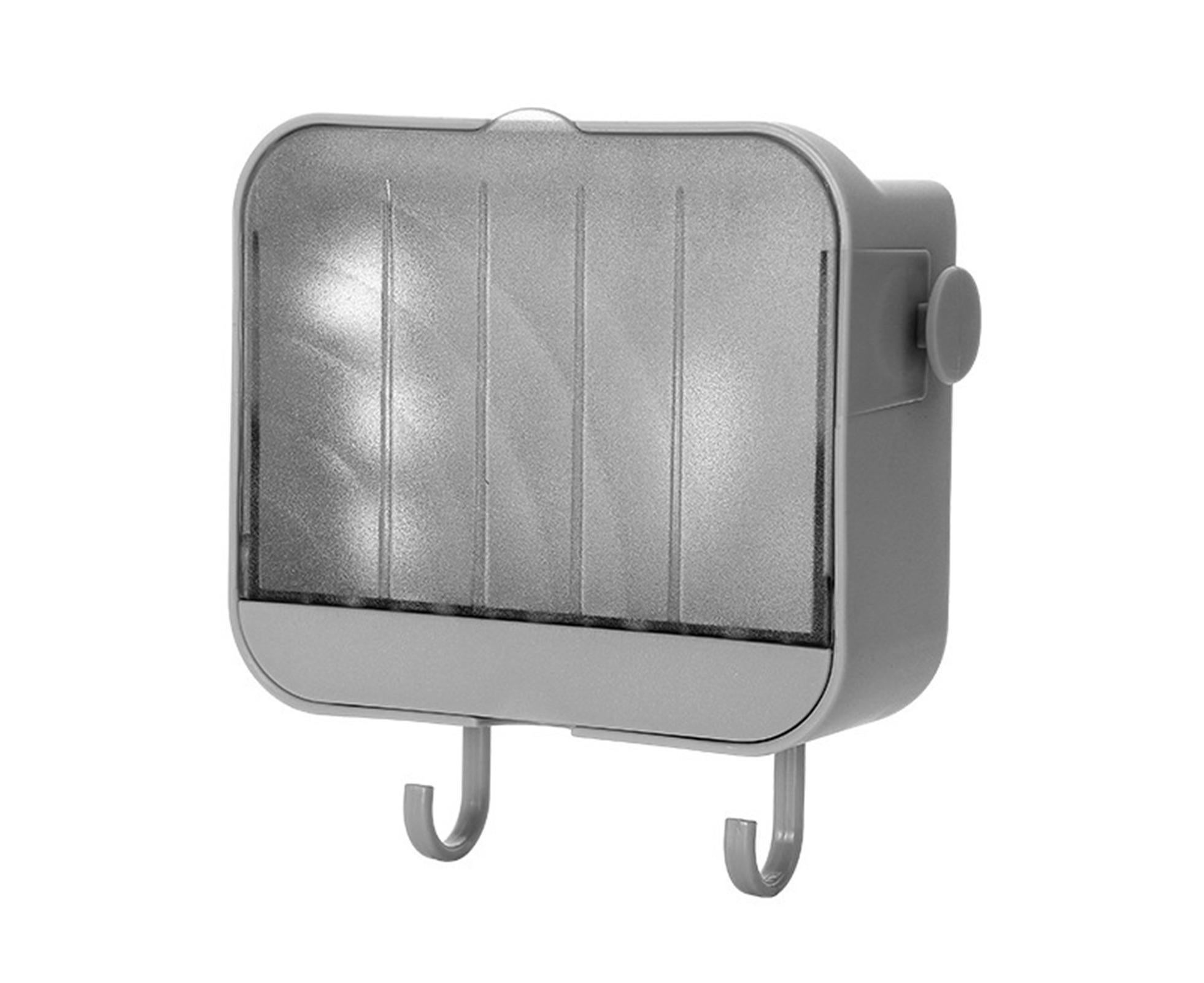 Soap Box Creative Waterproof Lightweight Soap Storage Organizer Dish Towel Rack for Home-Grey - Image 1