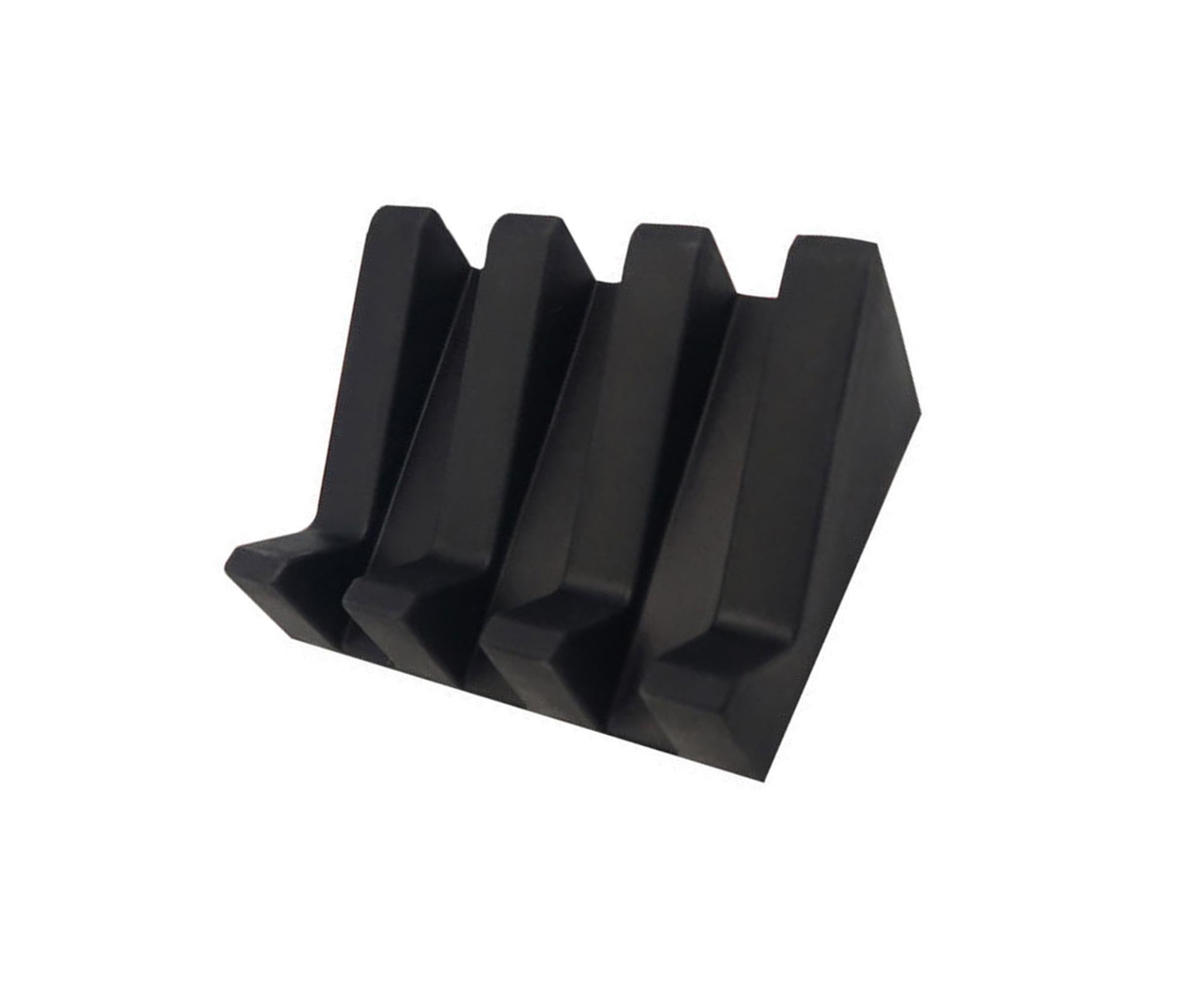 Soap Dish Easy Clean Self-draining Silicone Convenient Quick Drainage Soap Rack Toilet Supplies -Black - Image 1
