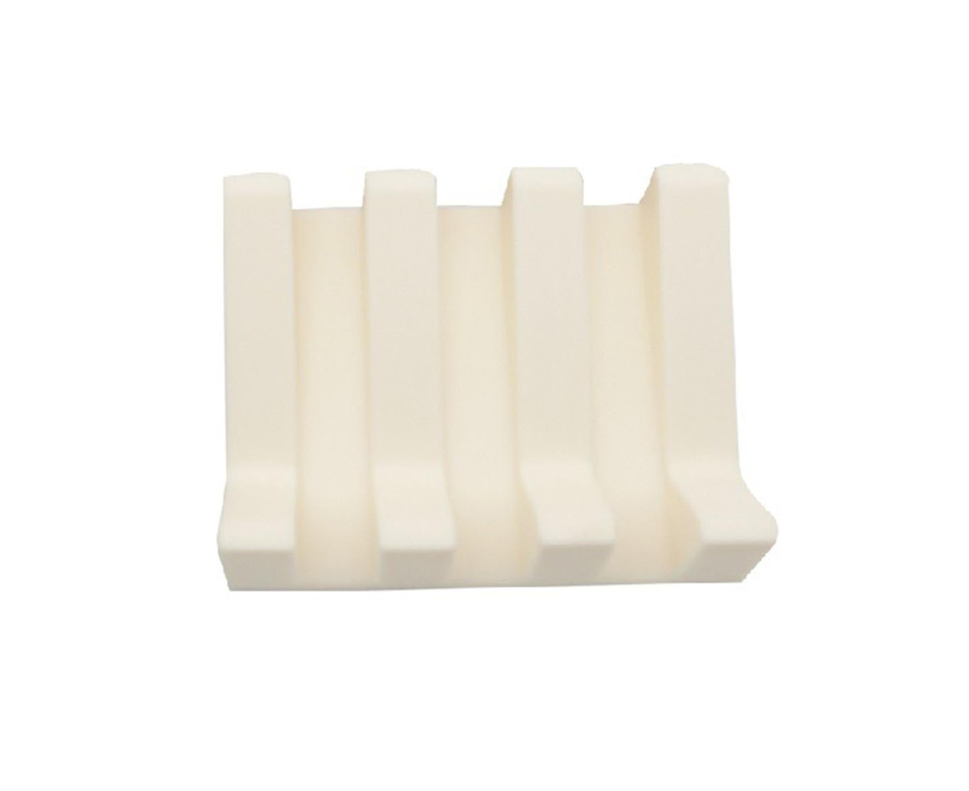 Soap Dish Easy Clean Self-draining Silicone Convenient Quick Drainage Soap Rack Toilet Supplies -Ivory - Image 1